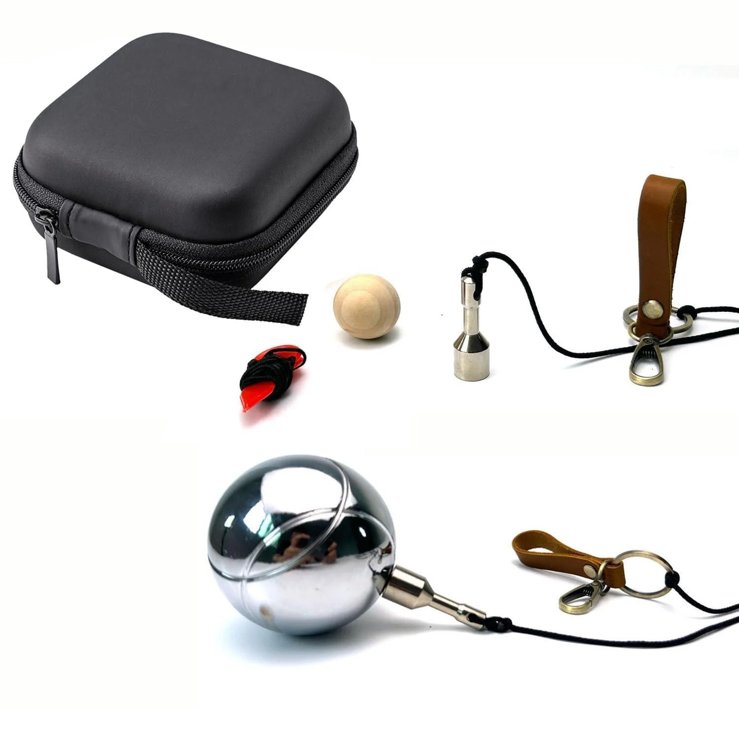 Boules-ball magnet Magnetic Petanque Ball Pickup Pro accessories for amateurs and competition of ultra-high neodymium magnet pigs/target balls distance meter with storage box