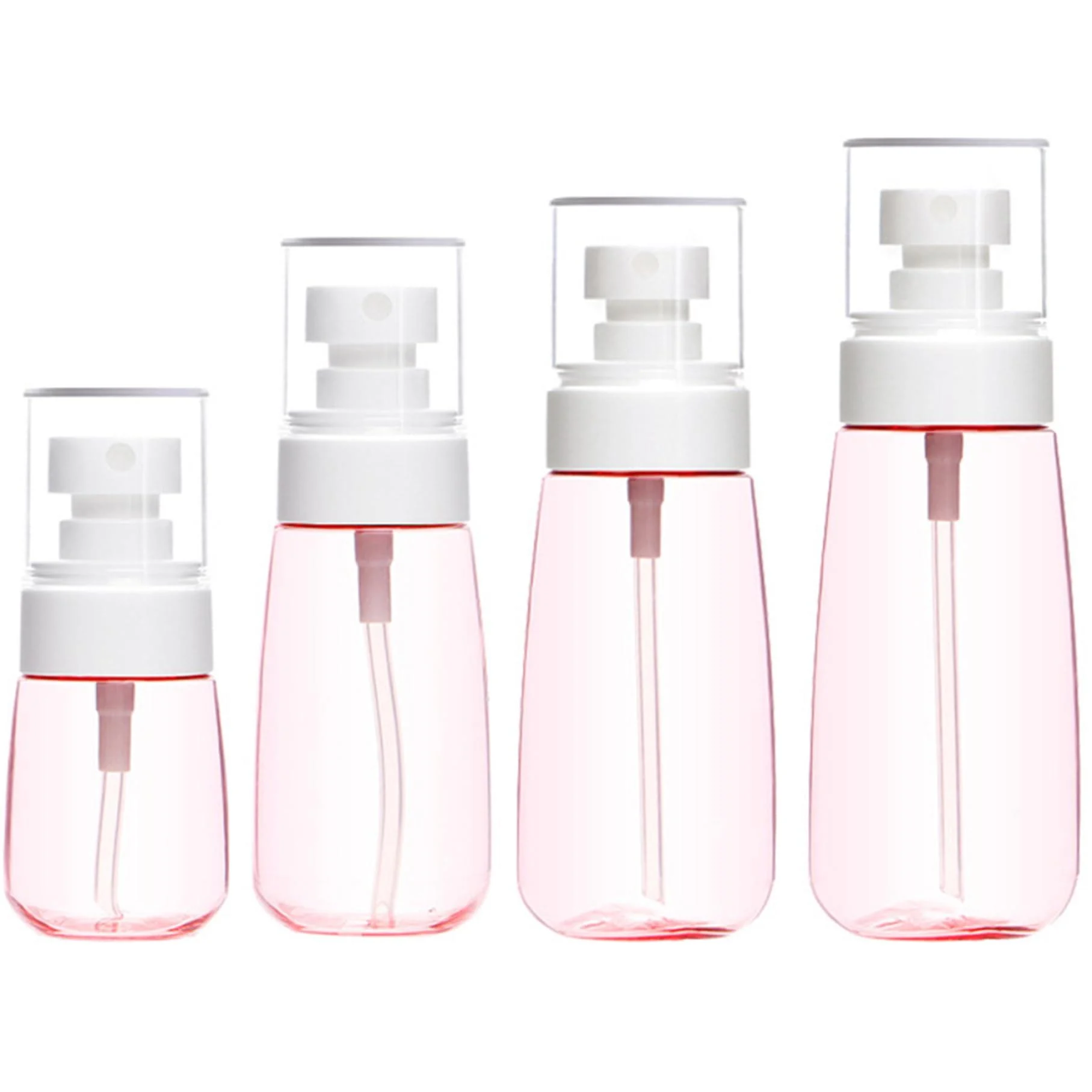Travel Spray Bottle 4PCS Different Size Leak Proof See-though Mini Spray Bottle with Lid Empty Refillable Fine Mist Mister Spray Bottle Type 2 Travel Spray Bottle Type2
