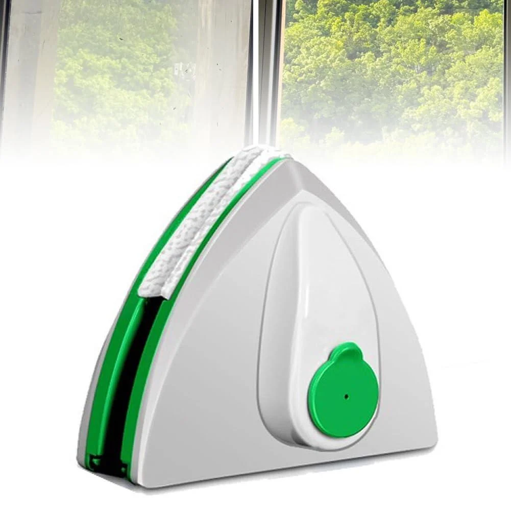 Double Side Magnetic Glass Cleaner Magnetic Window Cleaner 3-30mm Home Glass Surface Cleaning Brush Triangular Magnetic Brush Wiper Window Cleaning Tools 15-26mm