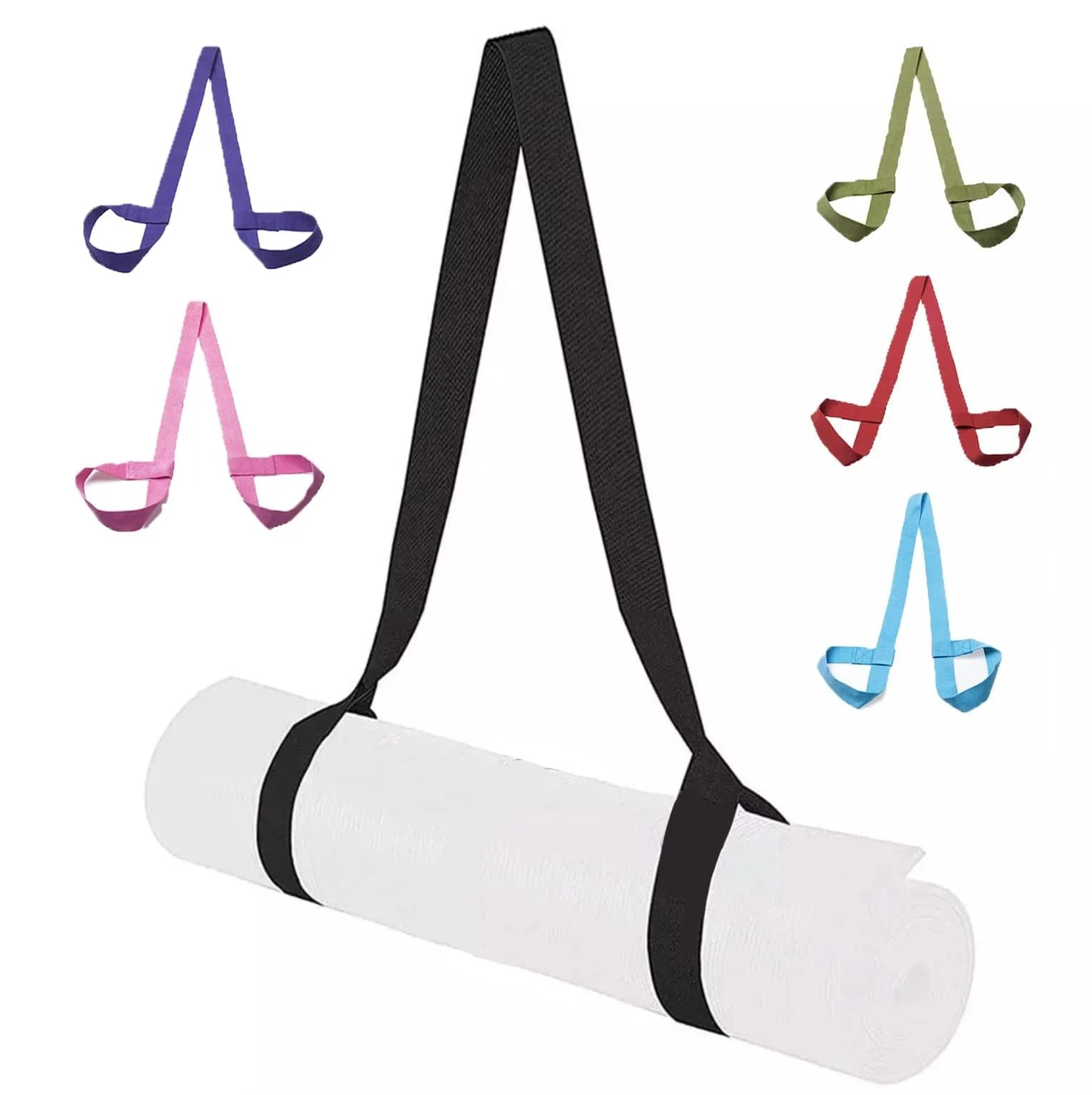 ELEVEX Yoga Mat Carry Strap, Premium Adjustable Carrier Strap Sling for Carrying Large Mats, Blankets Red - Generic