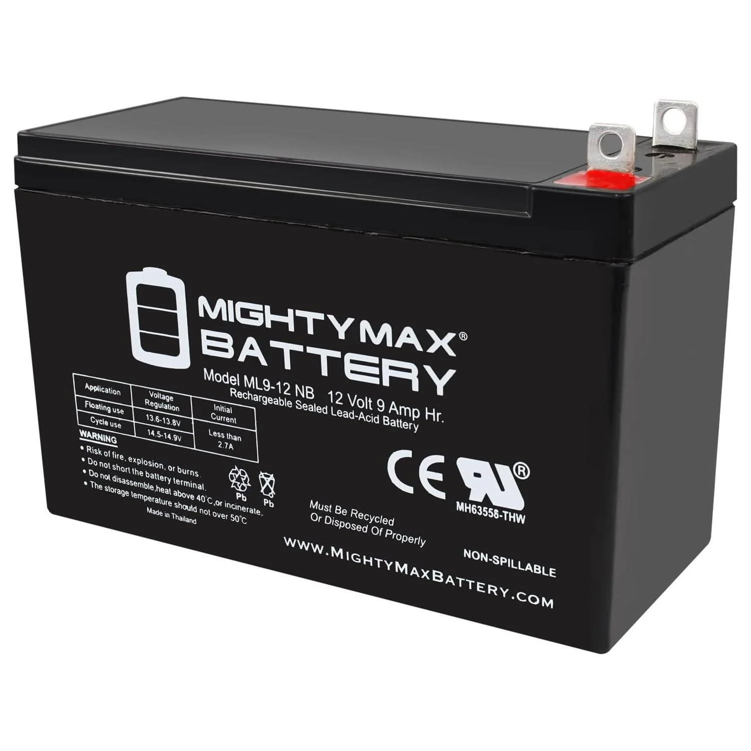 Mighty Max Battery 12V 9AH SLA Replacement Battery compatible with Power Patrol SLA1069