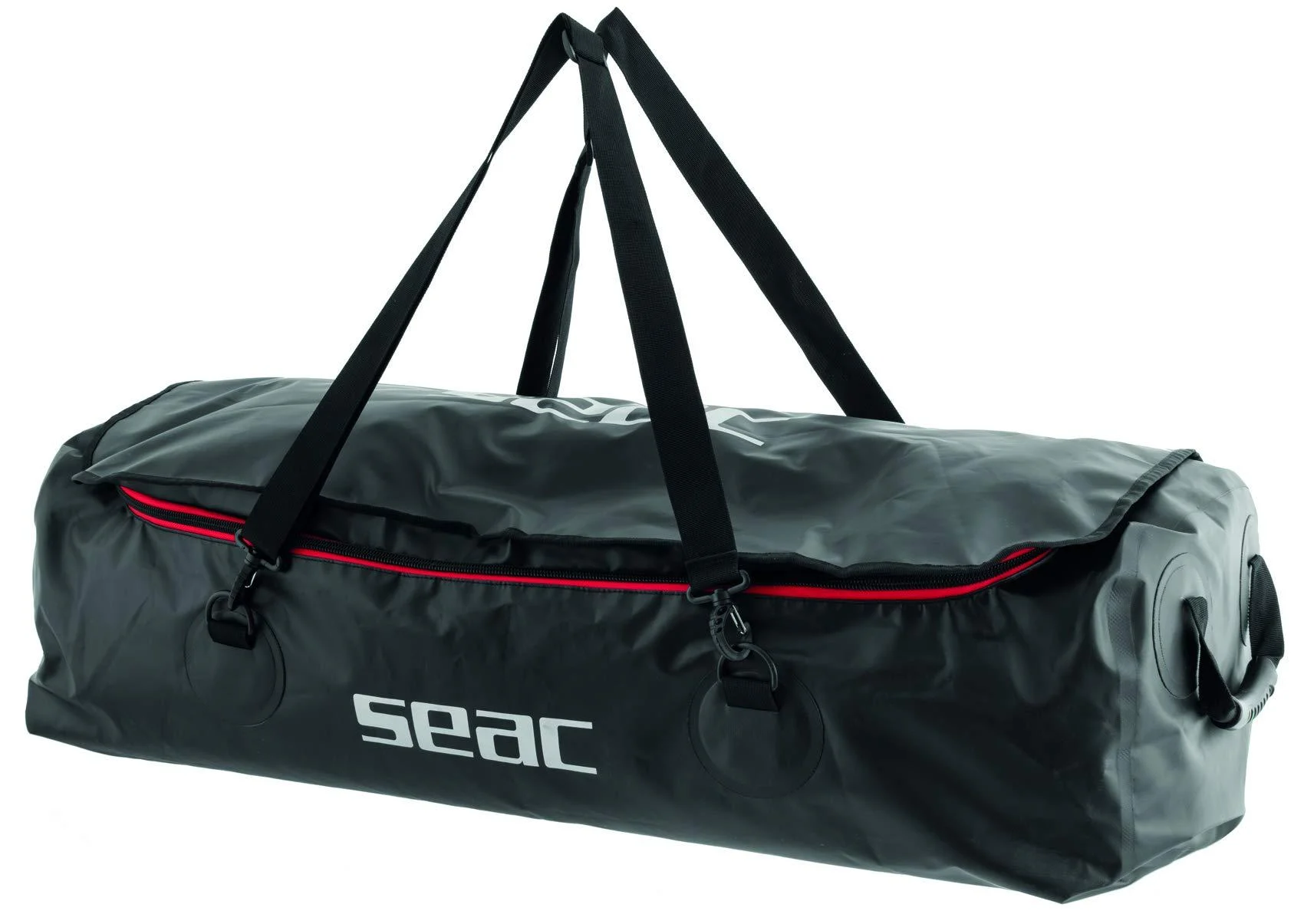 SEAC U-Boot 130, Dry Bag for Diving, Perfect for Long Fins, 37"x16"x12", 130 lt, Black, Standard standard black