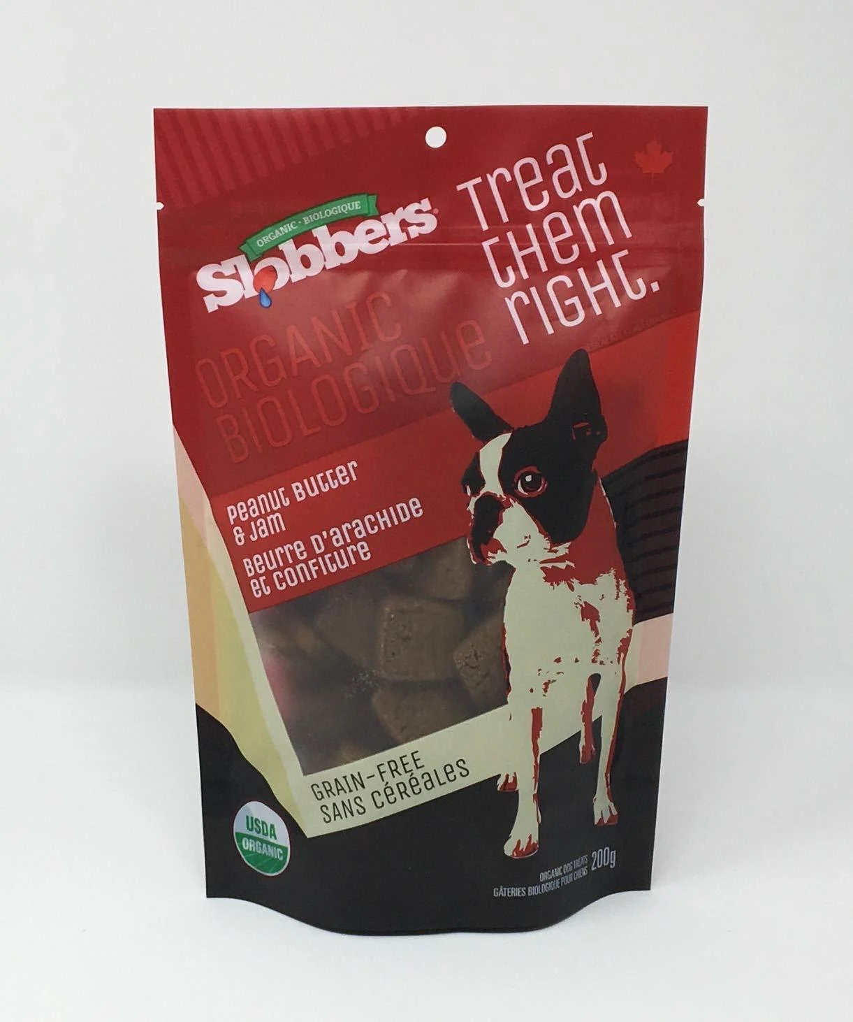 Slobbers Organic Dog Treats - Peanut Butter and Jam - 200g