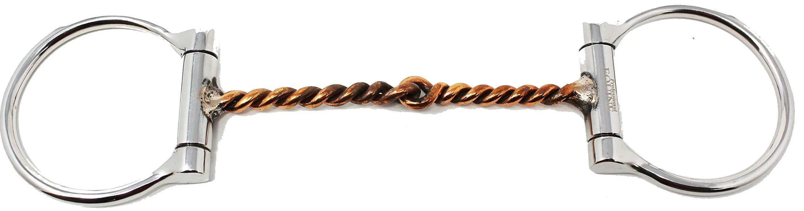 Horse Stainless Steel Copper Twisted Wire Mouth D-Ring Snaffle Bit 35311v 4-1/2" Mouth