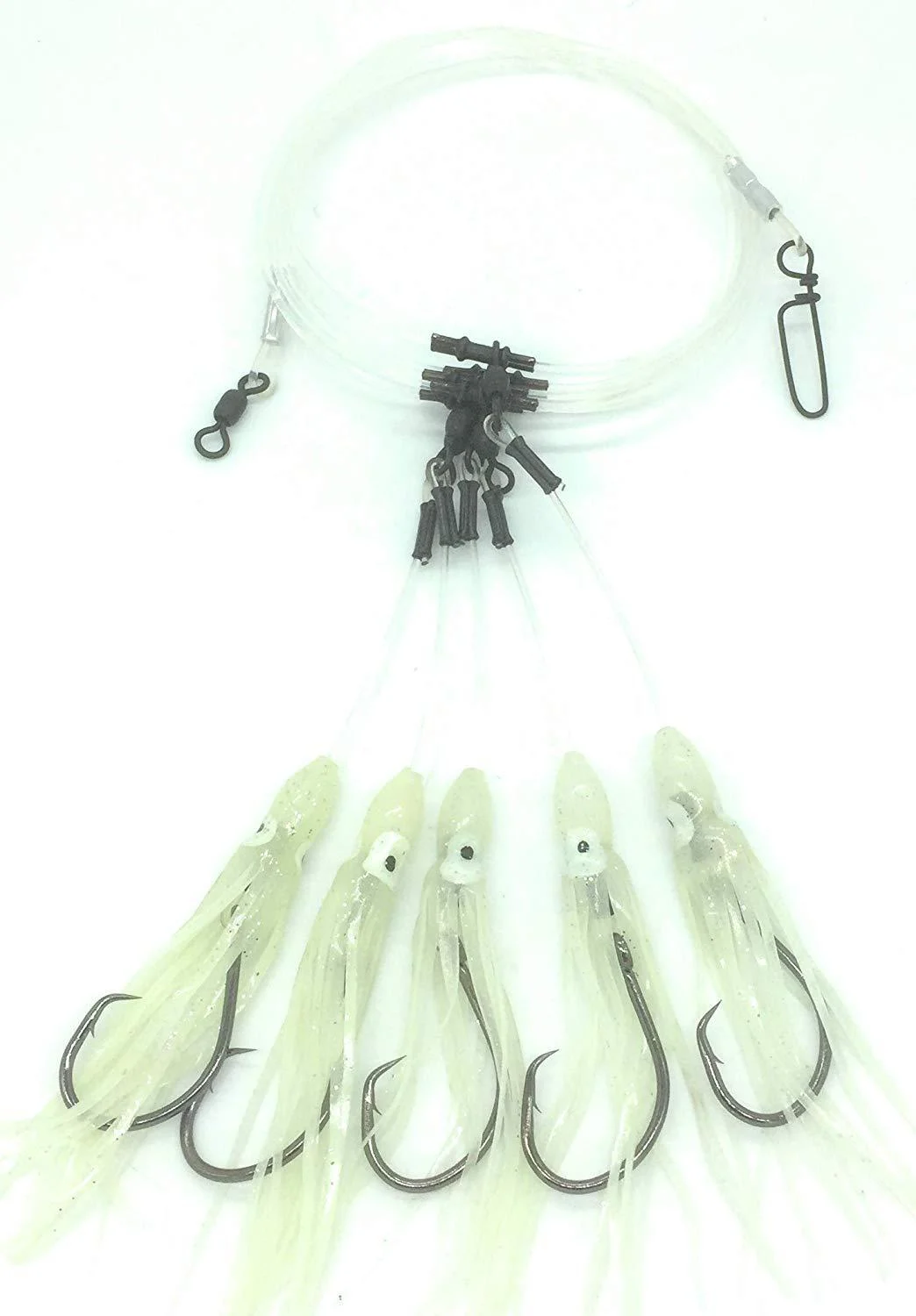 Glow Squid Deep Drop Tilefish Rig, Excellent for Deep Drop Fishing for Tilefish, Grouper, Snapper, Bottom Fishing Rig 5 Hook - End Game Tackle Company