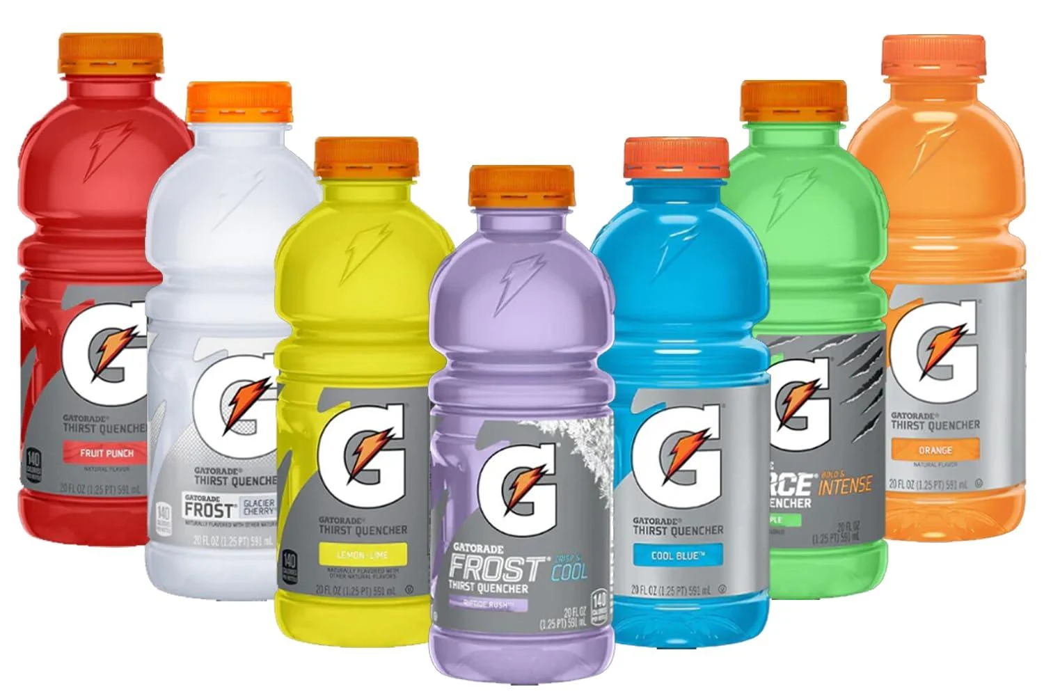 Gatorade Sports Drinks Variety Pack - Electrolyte Beverage 591ml Each Pack of 7 Random Mixed - Hydration for Athletes