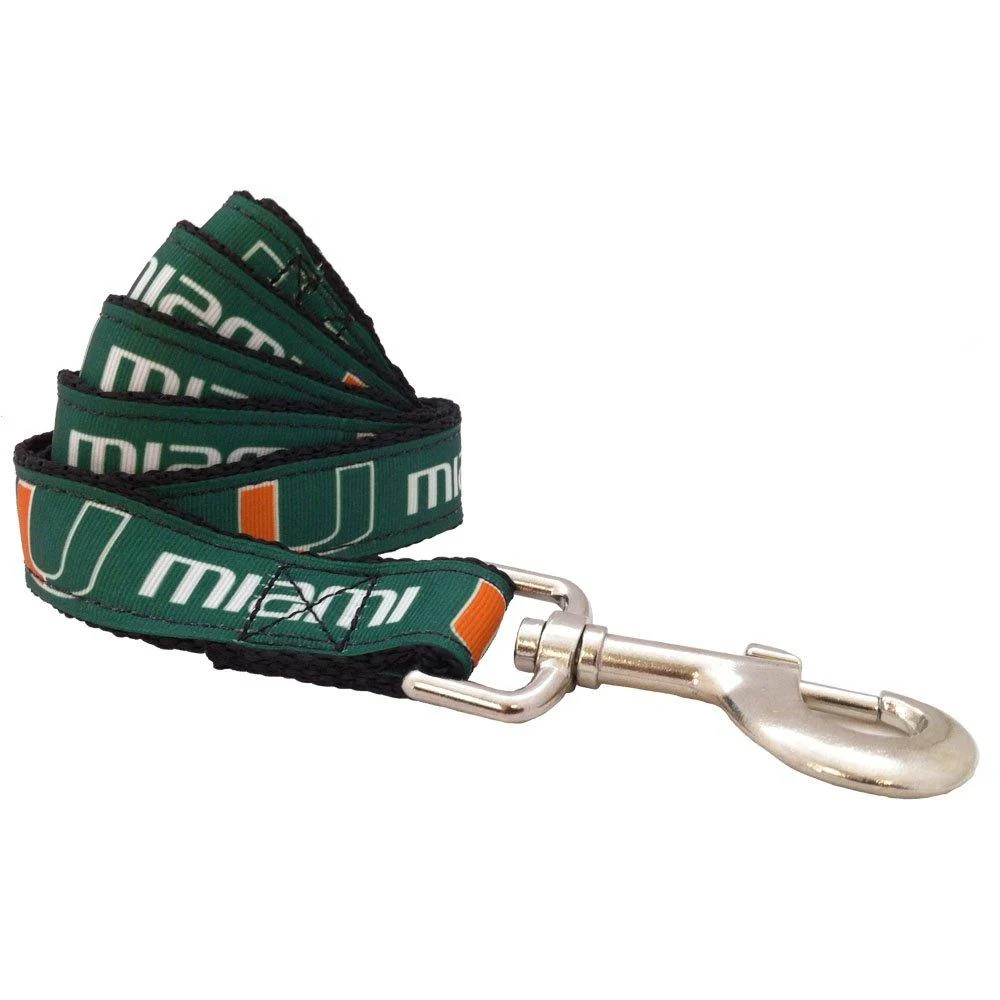 All Star Dogs NCAA Miami Hurricanes Dog Leash Large