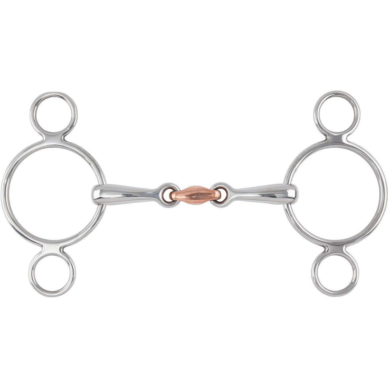 Shires Two Ring Copper Lozenge Gag Bit S/Steel 11.4 cm