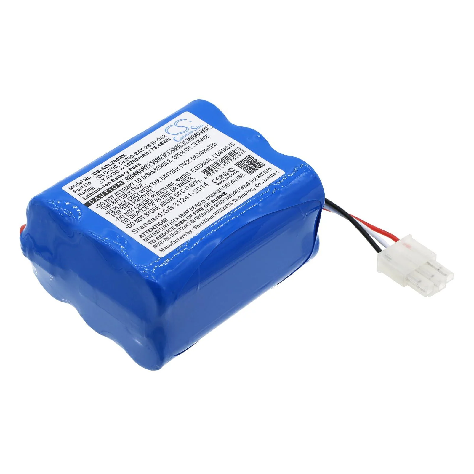Afshan 10200mAh/7.4V DLC-200 DL200-BAT-2S3P-002 Battery Replacement for AT&T DLC-200C
