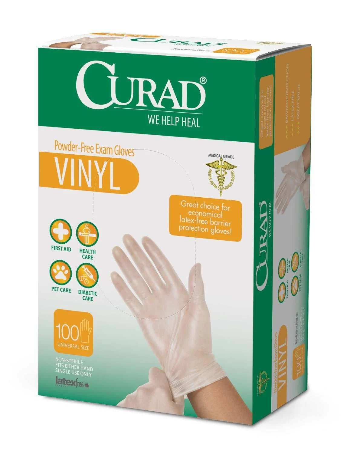Curad 100 Count Vinyl Gloves (CURCA4135R)