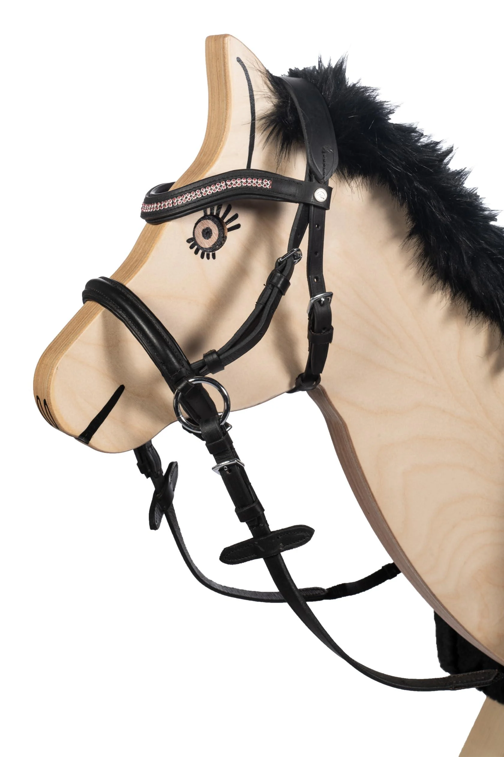 HKM Bridle Bitless Funny Horses black/pink Minishetty Mini Shetty Single Black/Pink