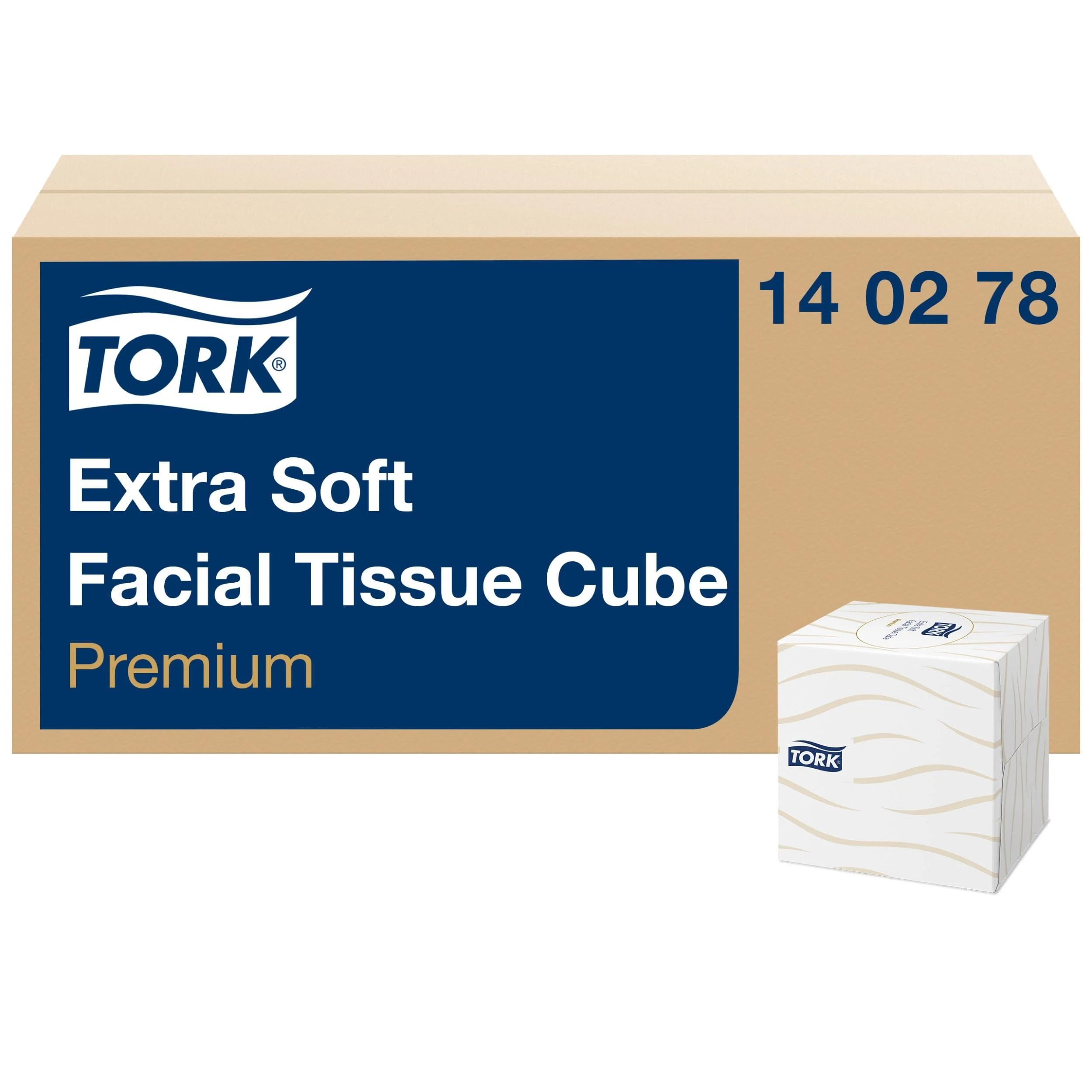 Tork extra soft facial tissues (in dispenser cube) Premium 2-ply 100 sheets 140278