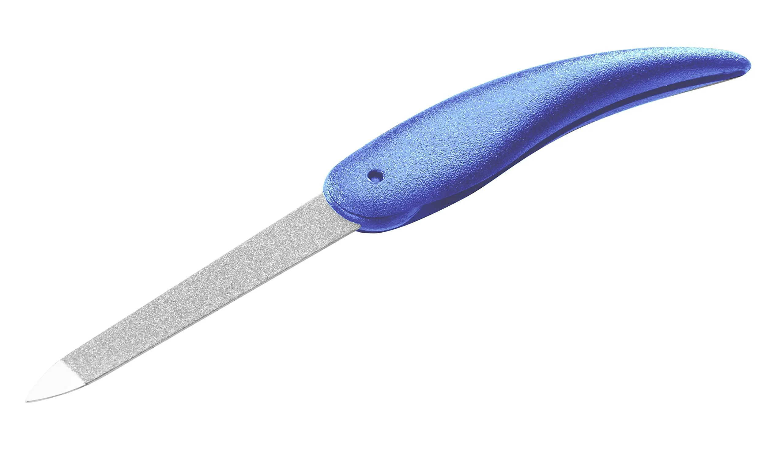 REMOS Pocket Nail File Sapphire with Blue Handle - Length 7.5cm/13.5cm