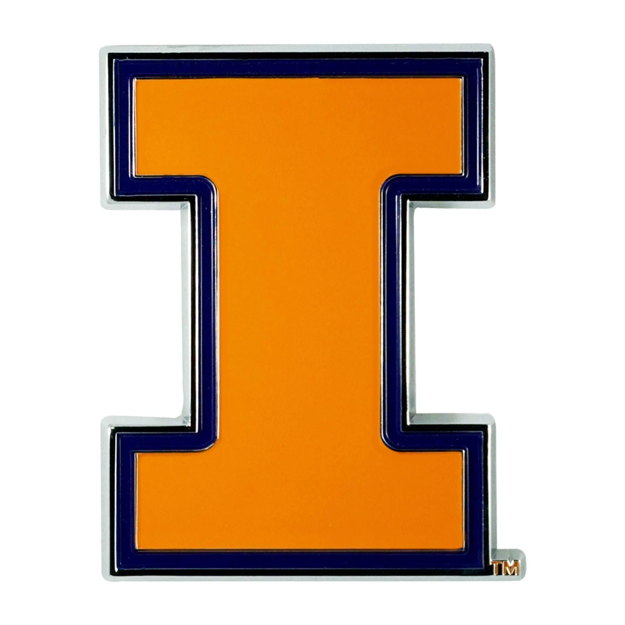 FANMATS NCAA 3D Color Metal Emblem, Diecut Team Logo Auto Emblem Illinois Illini
