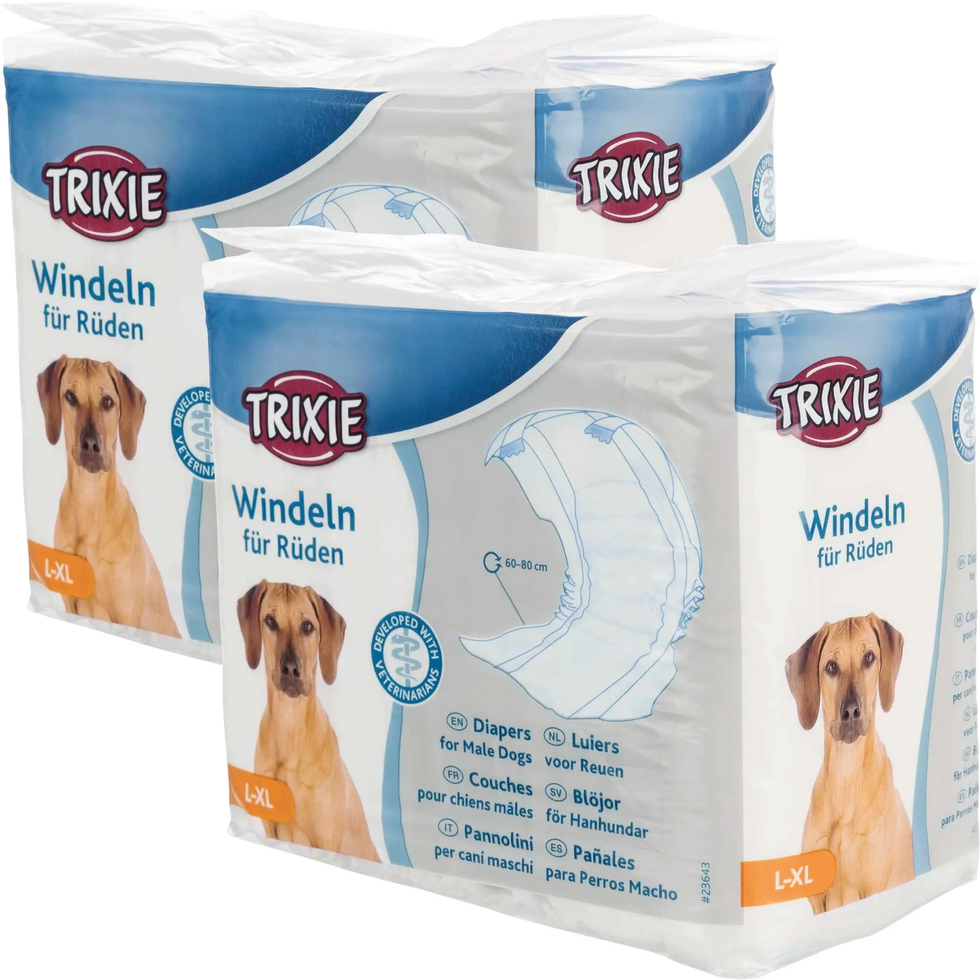 Schecker 24 pieces male dog diapers waist circumference 60-80 cm L - XL 24 pieces