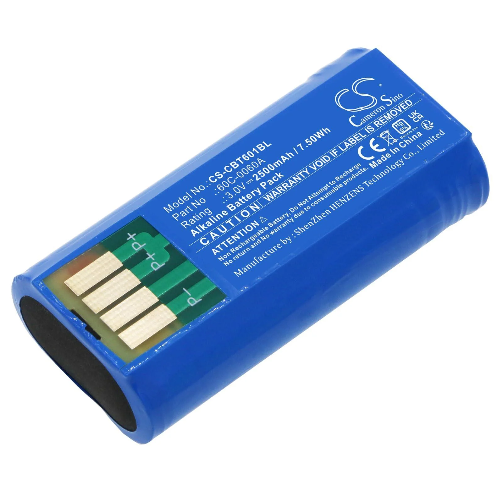 Replacement Battery for Cattron Theimeg 70C-0003KIT-C 70C0003KIT 60C-0060A (2500mAh) Alkaline