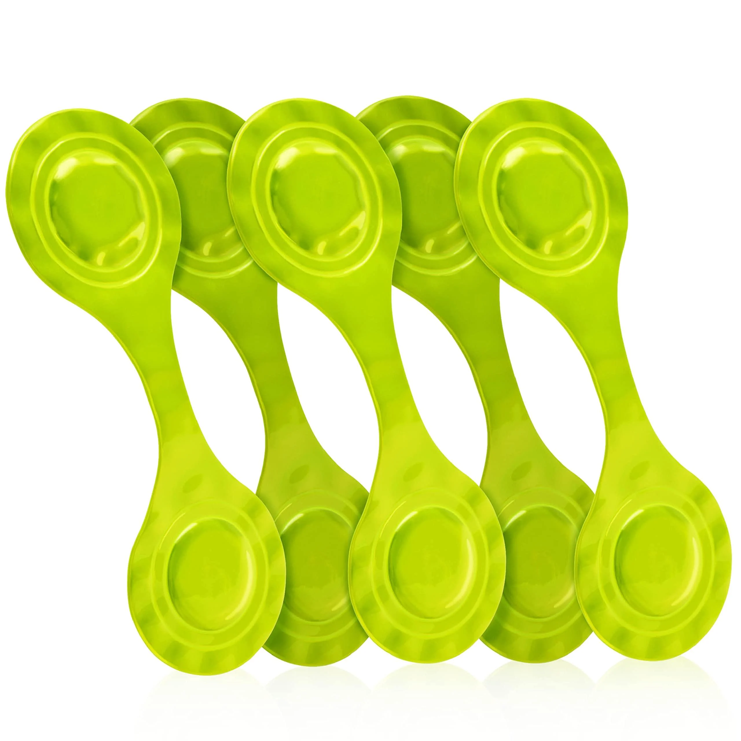 KD -Tech 5 Set Magnetic reflectors - reflective infection magnets for maximum visibility - for backpack jacket stroller and more (green)