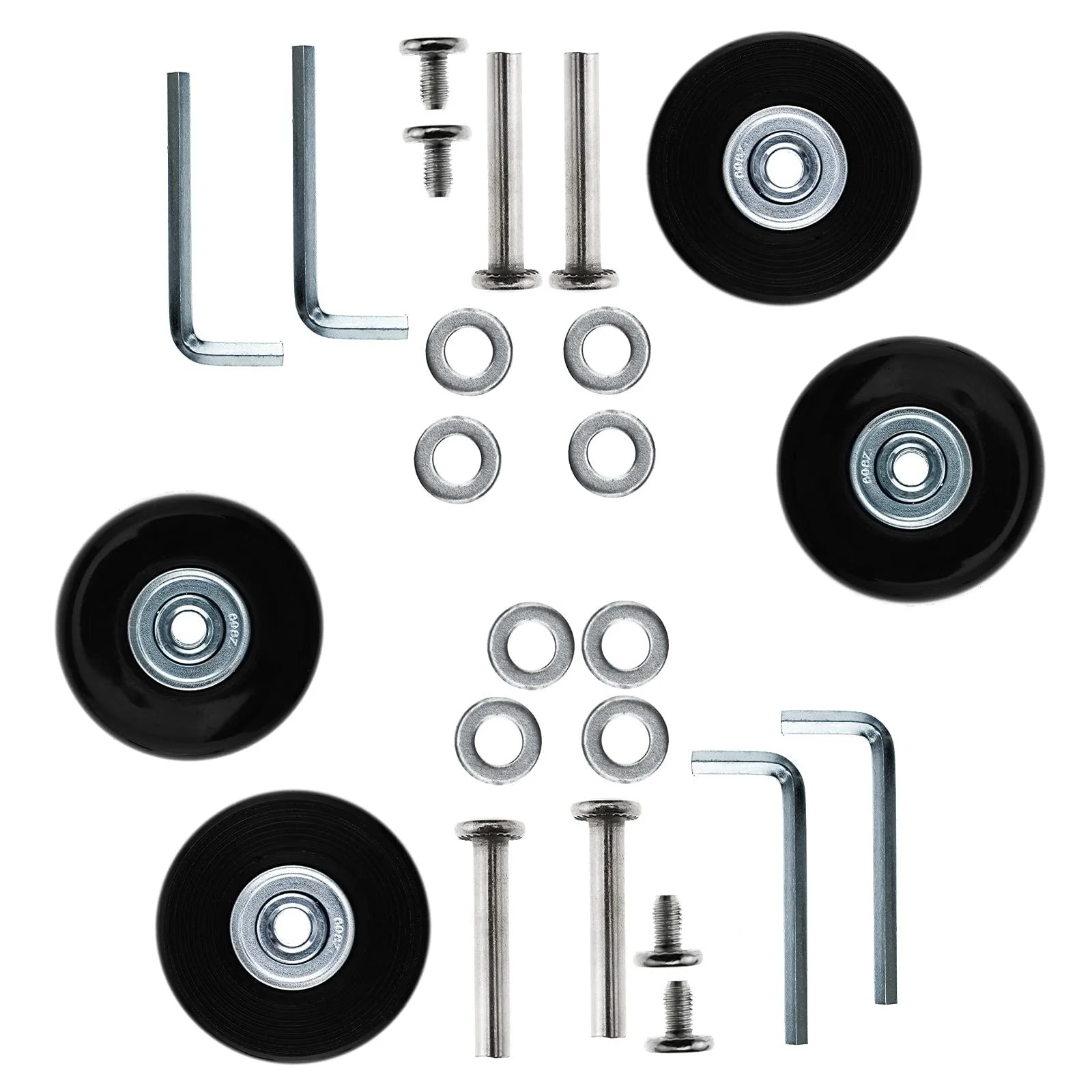 SING F LTD 2Pair Luggage Suitcase Wheels Repair Kit OD 50mm 4