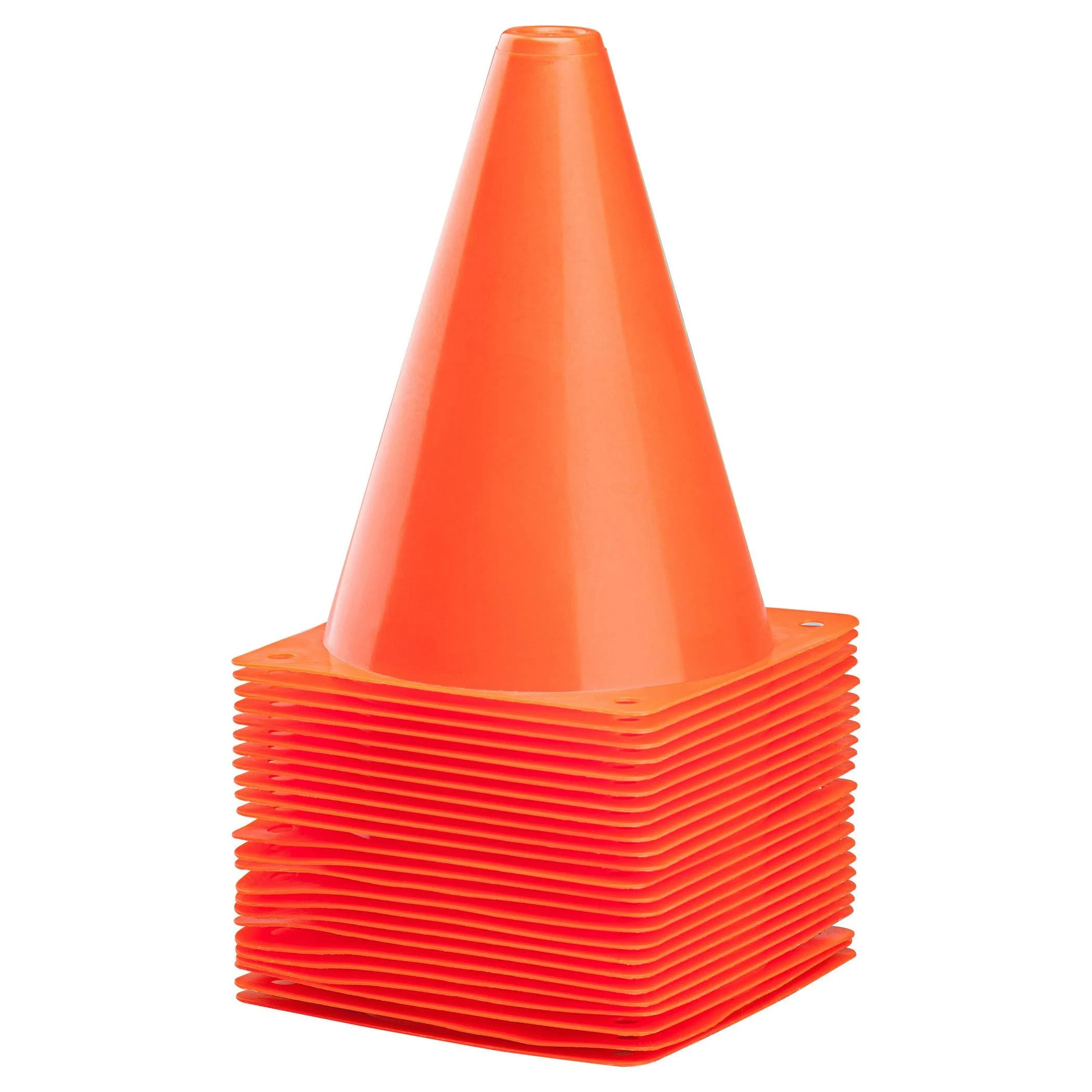 CARTMAN 7 Inch 24 Pack Sports Cones, Agility Field Marker Cones, Plastic Traffic Training Cones for Outdoor Activity & Festive Events