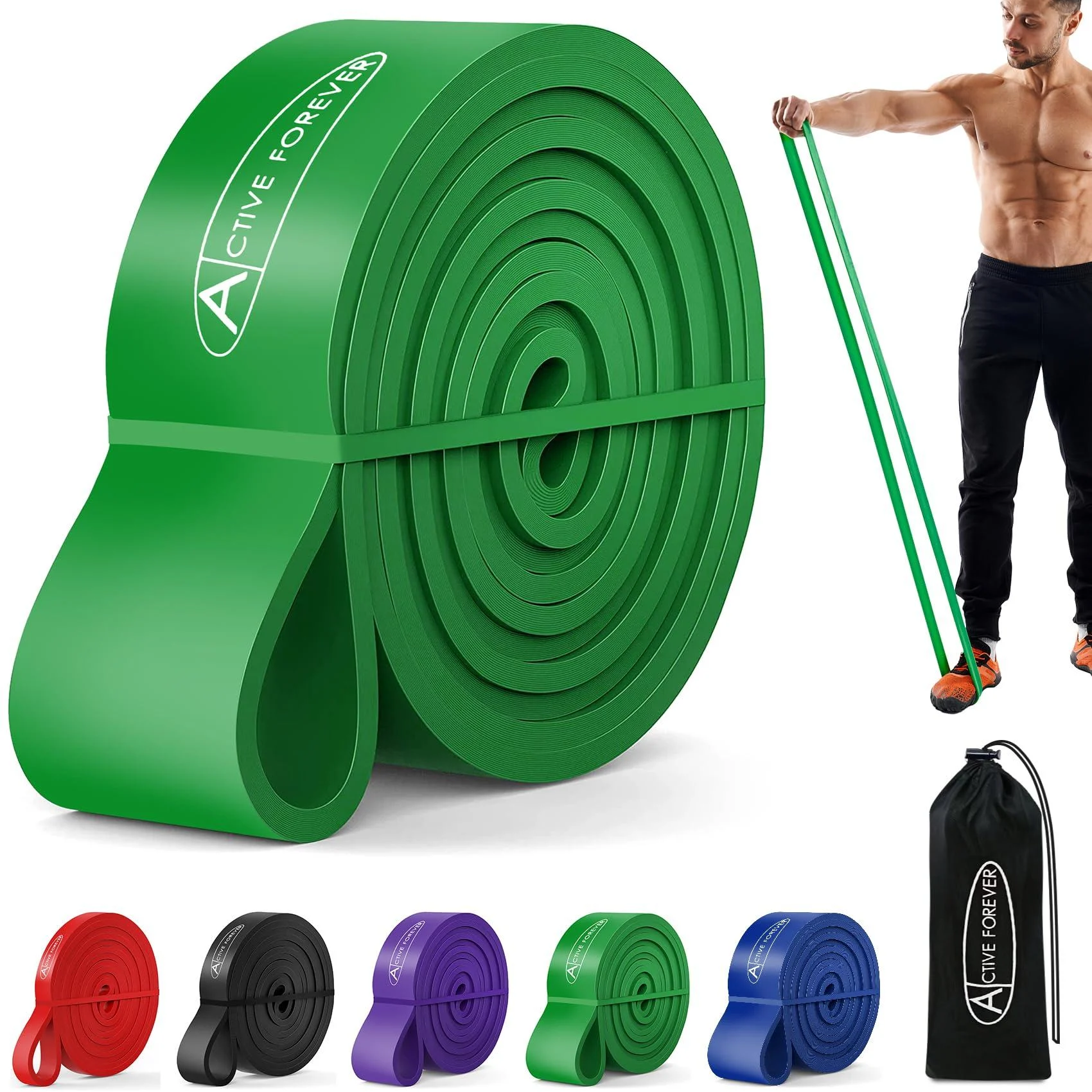 ACTIVE FOREVER Resistance Band Pull up Assist Band Fitness Band Suitable for Boosting Strength Yoga Exercise 125LBS