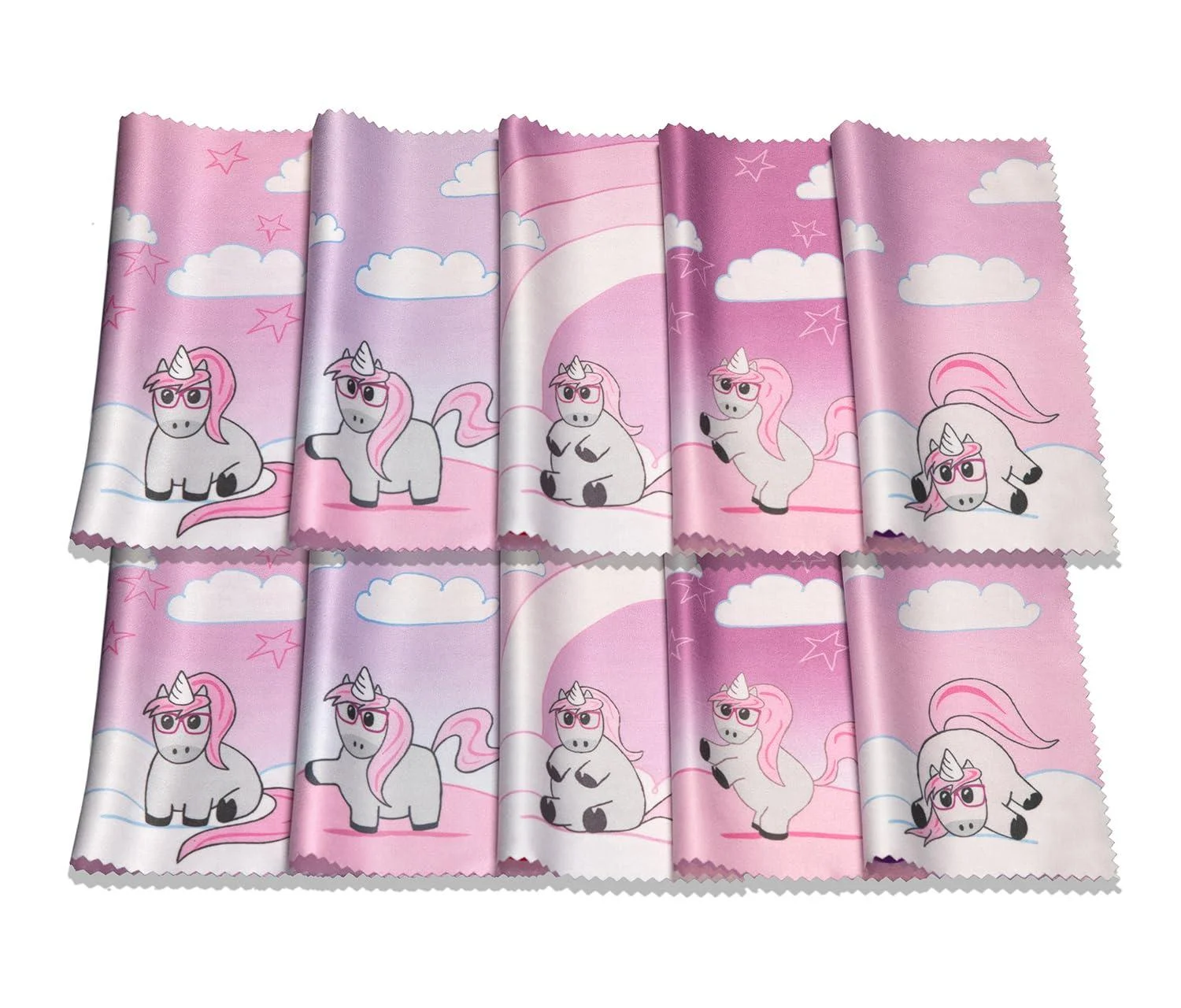 10 Pack Cute Unicorn Microfiber Cleaning Cloth Multicolors for Cleaning Lens Sunglasses Eyeglasses and - TreVee