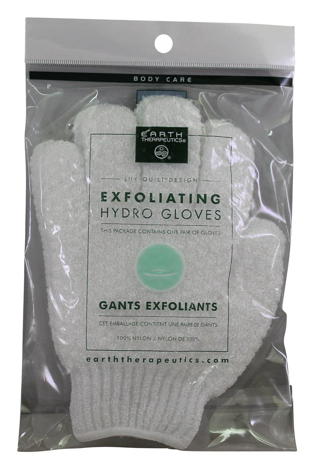 Exfoliating Gloves White By Earth Therapeutics - Pair 6 Pack