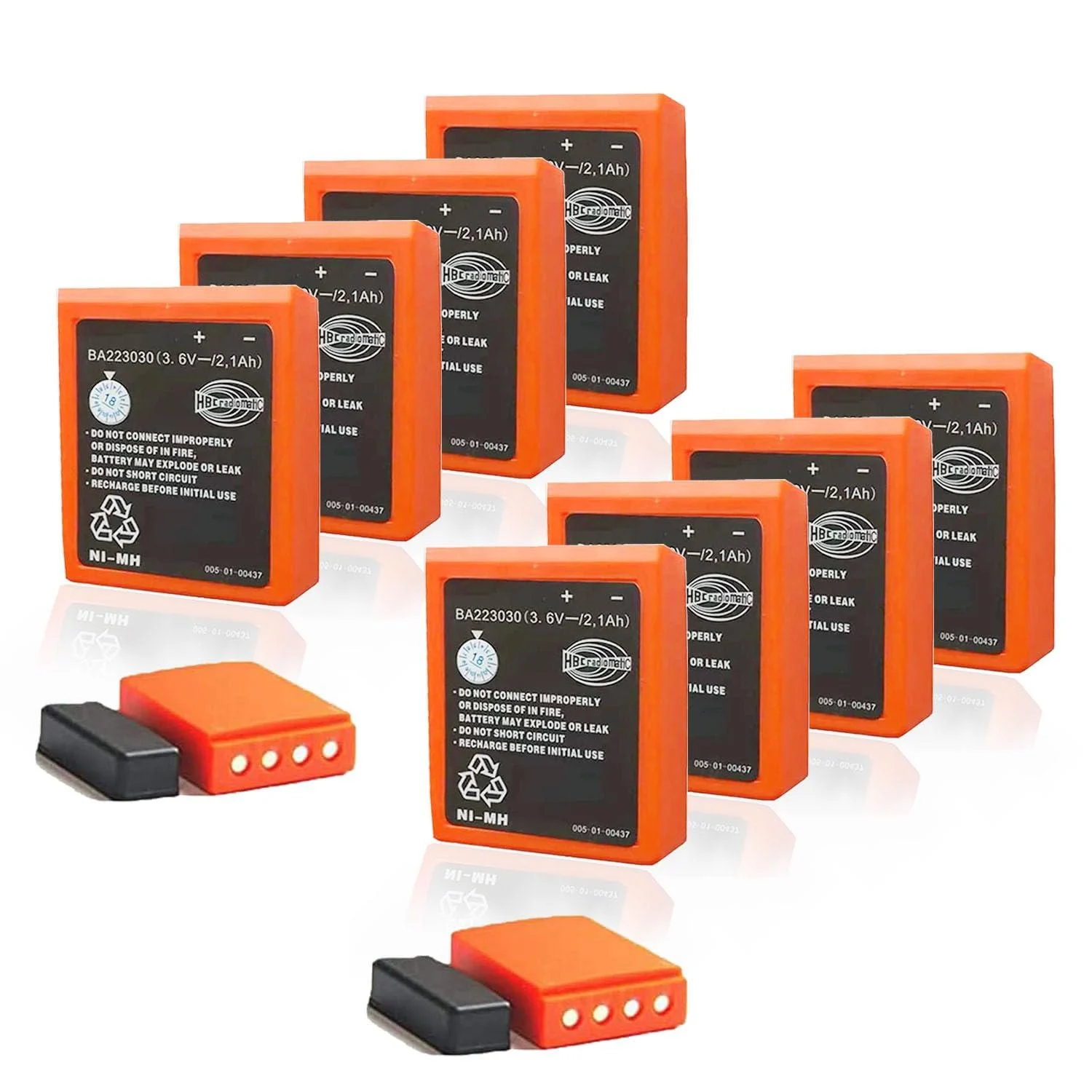 8 Pack 3.6V BA223030 HBC Remote Control Rechargeable Battery for Crane Remote Control 2100mAh - DAZHE