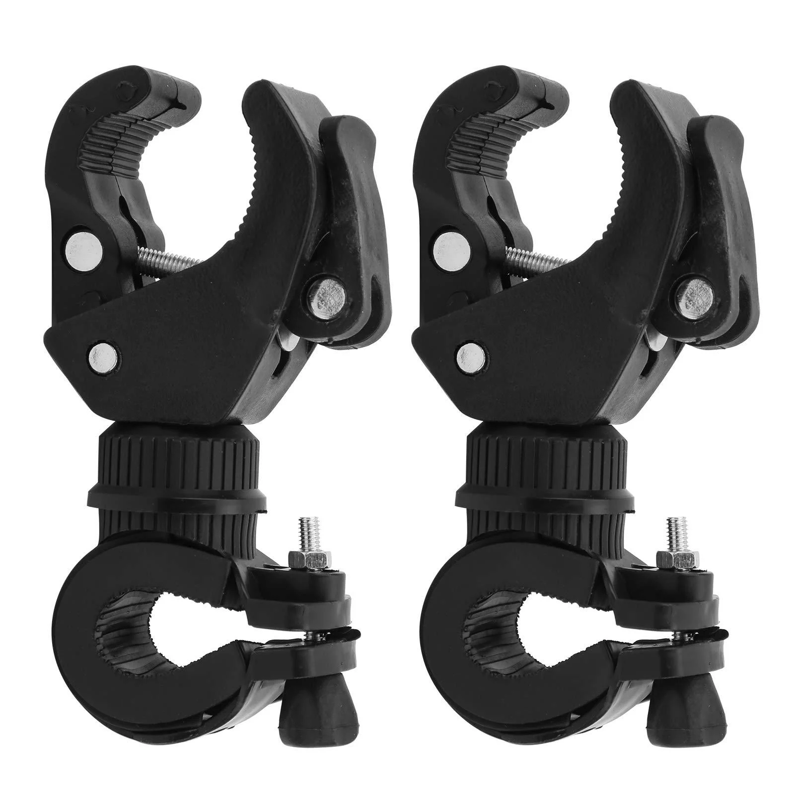 Belicheto 2 Pack Bike Flashlight Holder, Universal Flashlight Mount Holder 360 Rotation, Mount Bicycle Mounting Bracket Flashlight Holder Torch Clip for Cycling, Riding