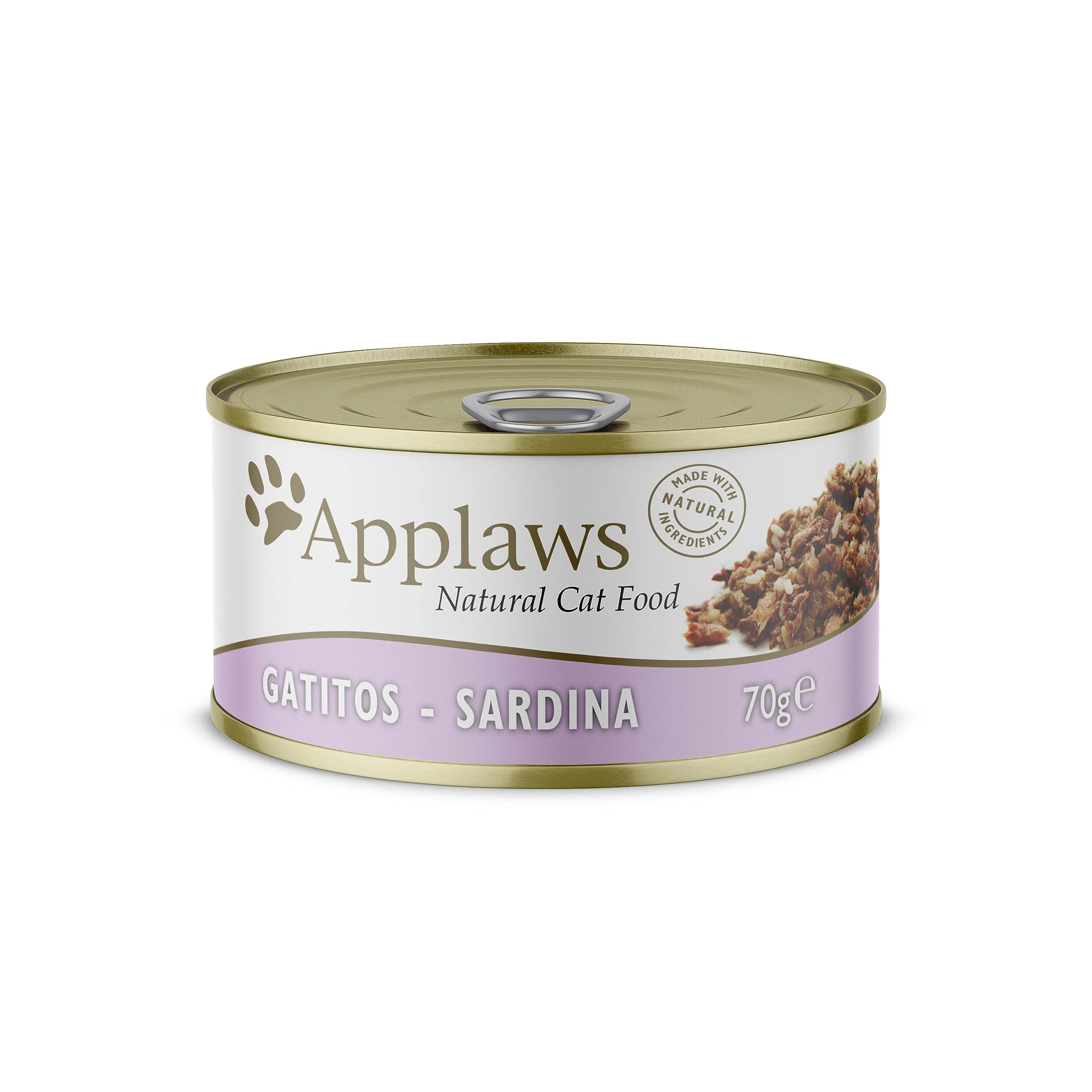 Applaws Natural Kitten Food Wet Sardines with Rice (24 x 70g cans) Junior Kitten - Sardines in Jelly 70 g (24 pack)