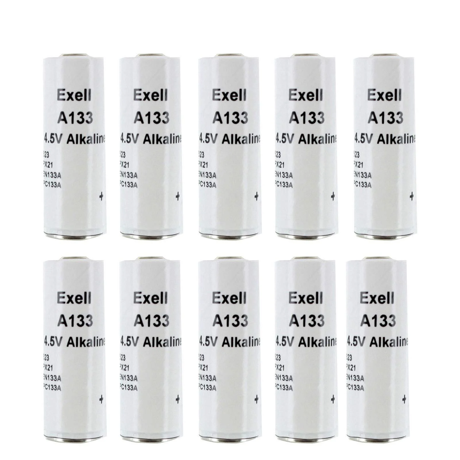 10pc Exell Alkaline Battery A133 Replaces 523 EN133A PC133A PX21 1306AP - Exell Battery