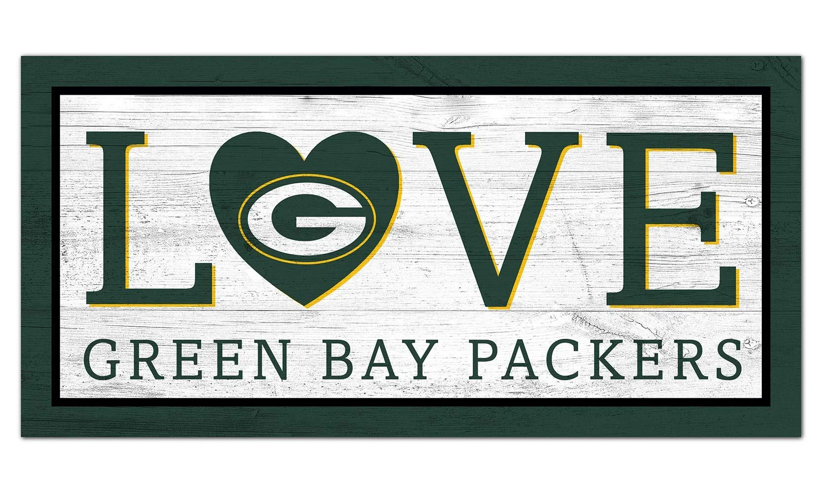 Fan Creations NFL Green Bay Packers Unisex Green Bay Packers Love Sign Team Color 6 x 12