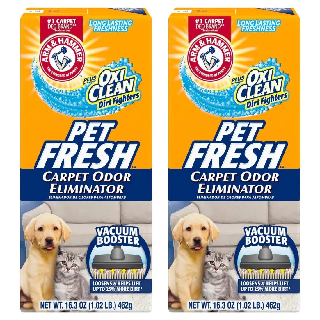 Arm & Hammer Pet Fresh Carpet Odor Eliminator Plus Oxi Clean Dirt Fighters