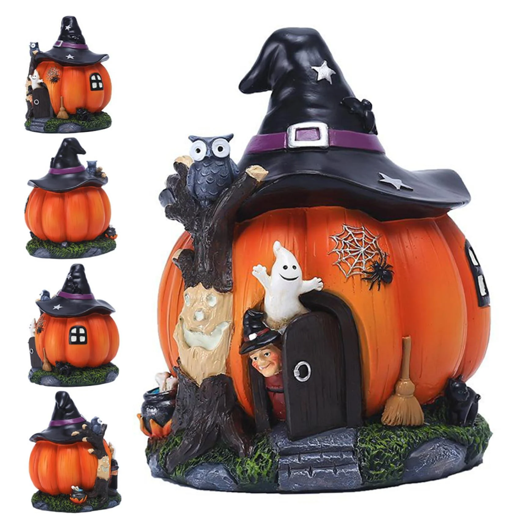 Garden Decoration Halloween Statue Resin Glowing Witch Ornament Waterproof Halloween Decoration Garden Outdoor/3245 1 - waenhasd