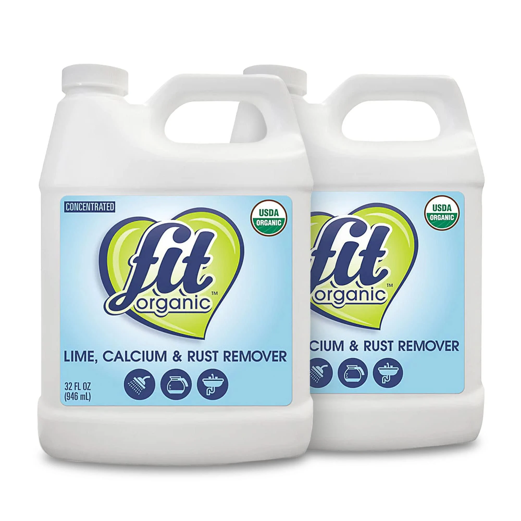 FIT Organic: All Natural Lime, Calcium Rust Remover, 32 Ounce (2-(Pack)) 1 Count (Pack of 2)