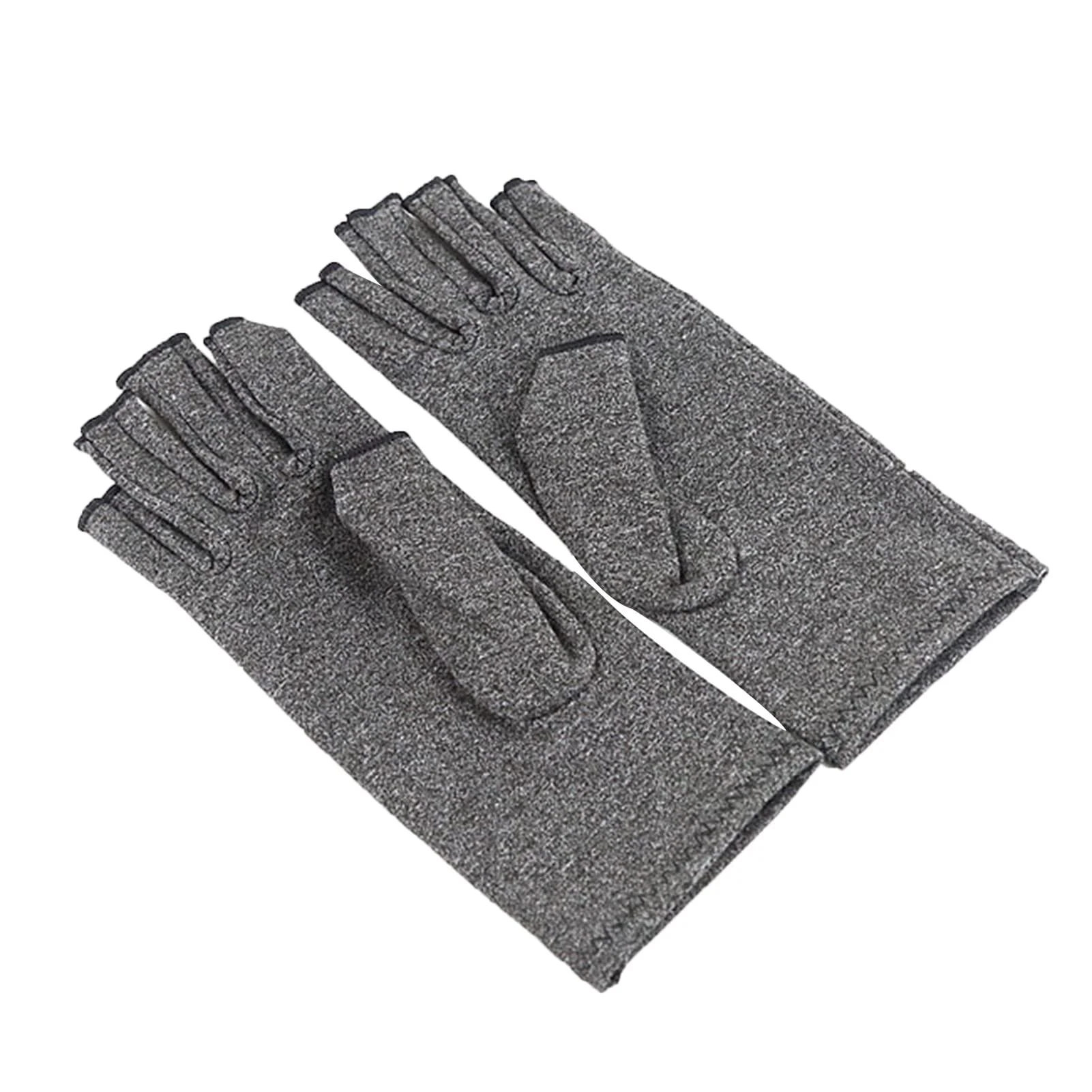 Compression Arthritis Gloves Joint Pain Relief Care Therapy Fingers Large Grey - fublousRR5u
