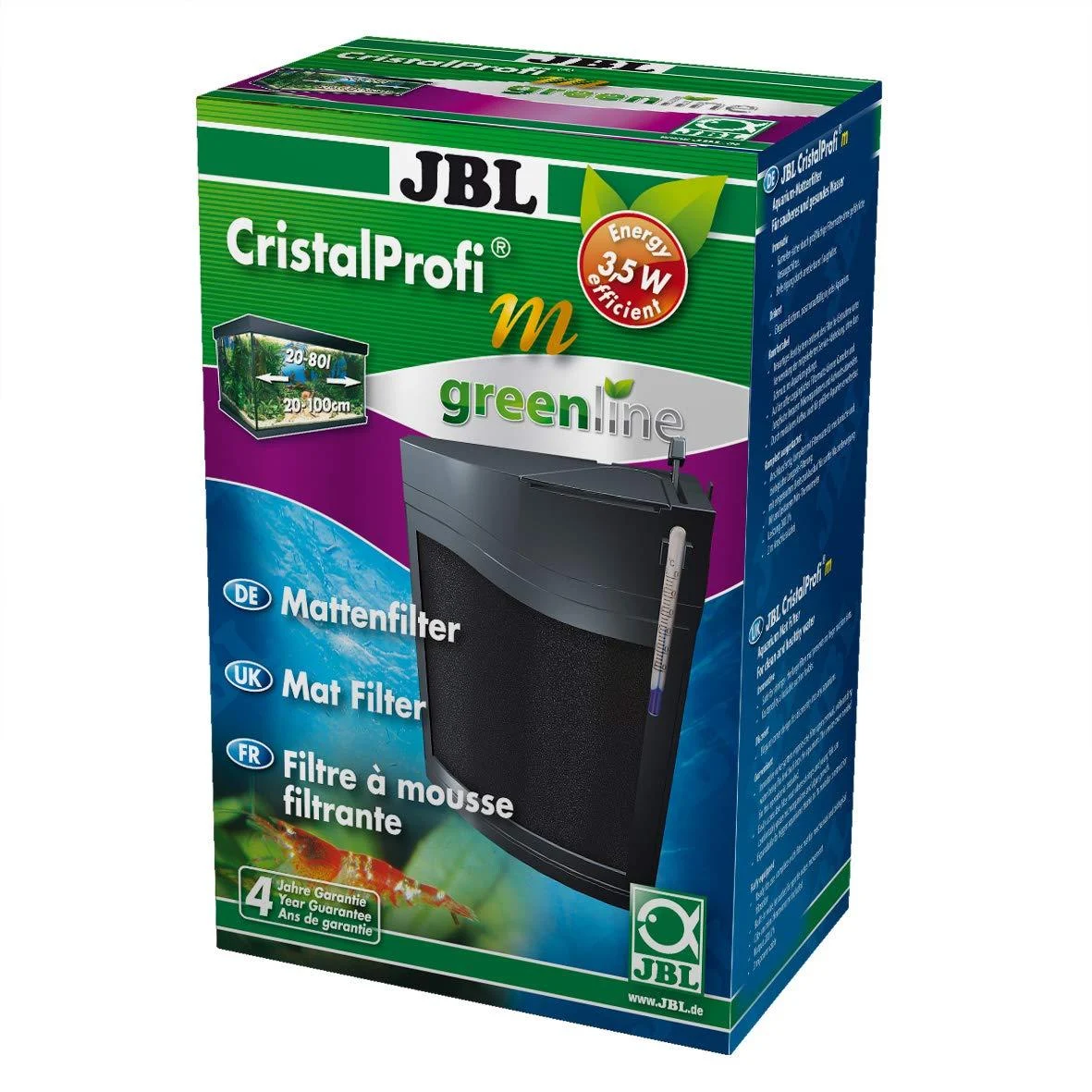 JBL CristalProfi m greenline 6096000 mat filter including pump for aquariums from 20-80 l 1 piece (1 pack)