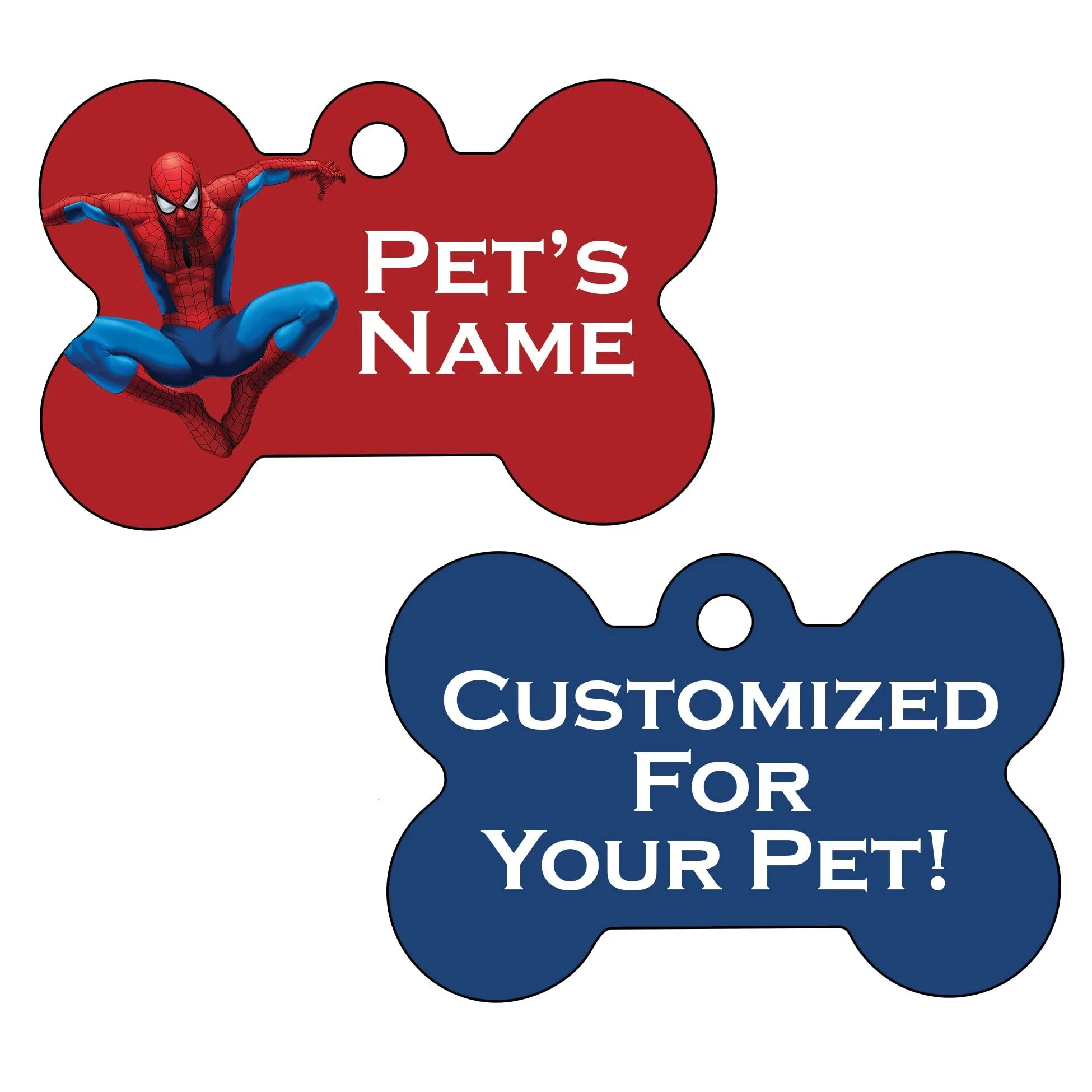 Double Sided Pet Id Dog Tags | Personalized for Your Pet (Peter, Bone Shaped) Peter Bone Shaped - uDesignUSA