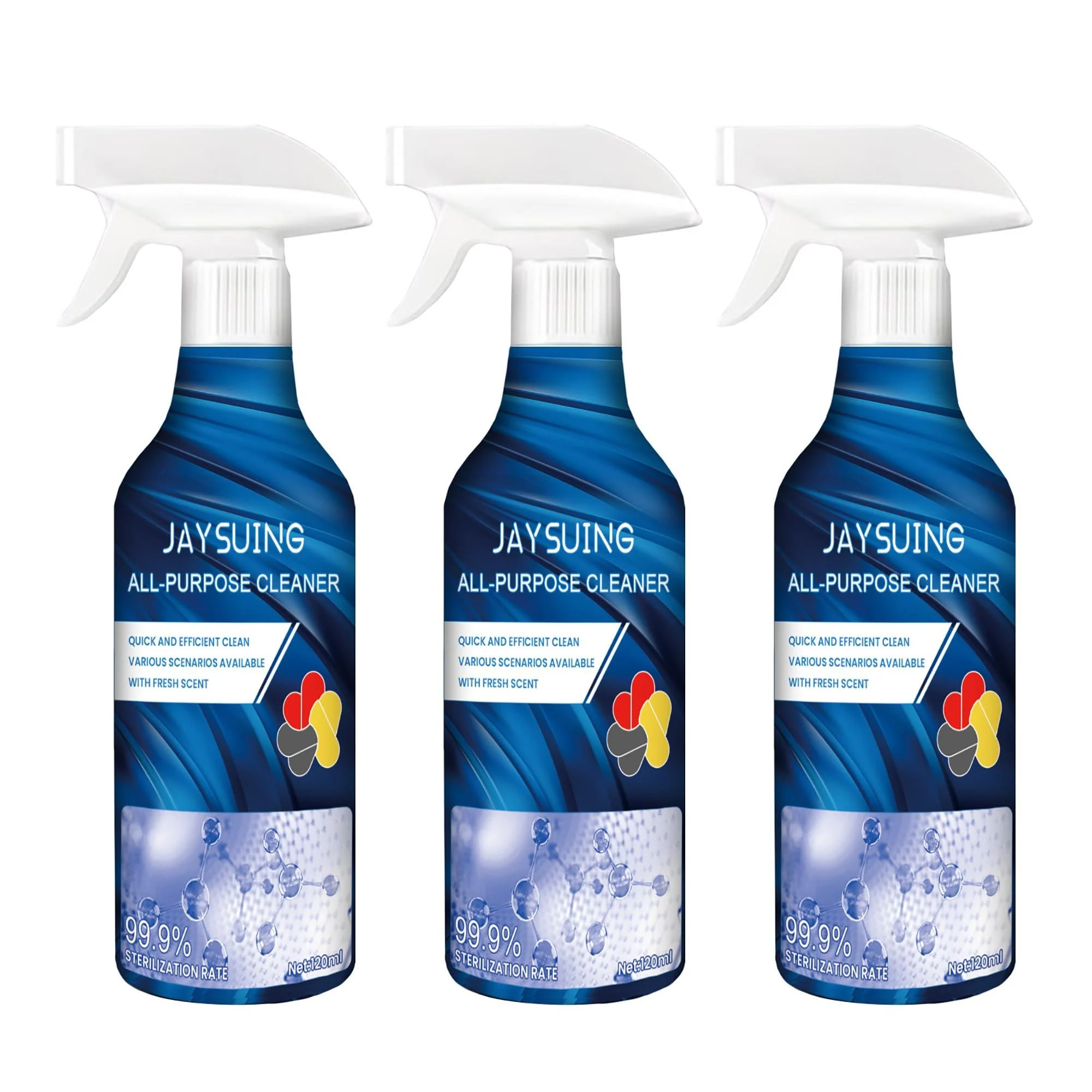 3Pcs Multipurpose Kitchen Cleaner Spray Rinse Free Rust Removal Decontamination Effective Degreaser Home Oil Dirt Cleaning Products - clhjinruoliu
