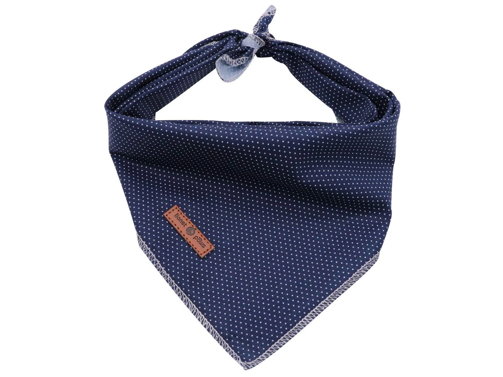 lionet paws Dog Bandana Headscarves Dog Scarf Triangular Scarf Blue Dotted LL (Pack of 1) Blue Dotted