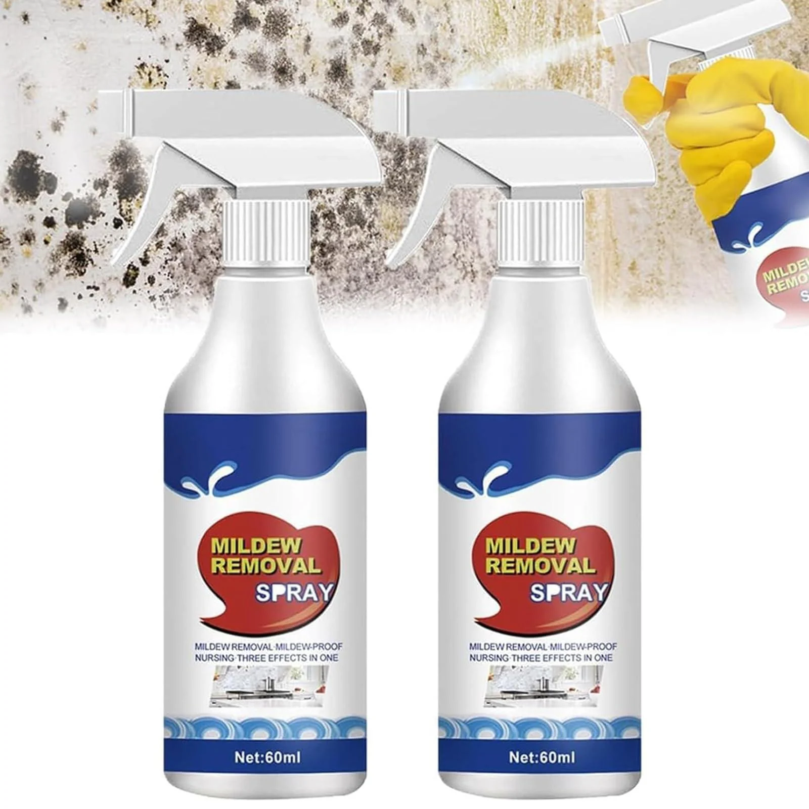2pcs Mould Spray 60ml Mould Cleaner Remover Spray Mildew Removal Spray - Uniguardian
