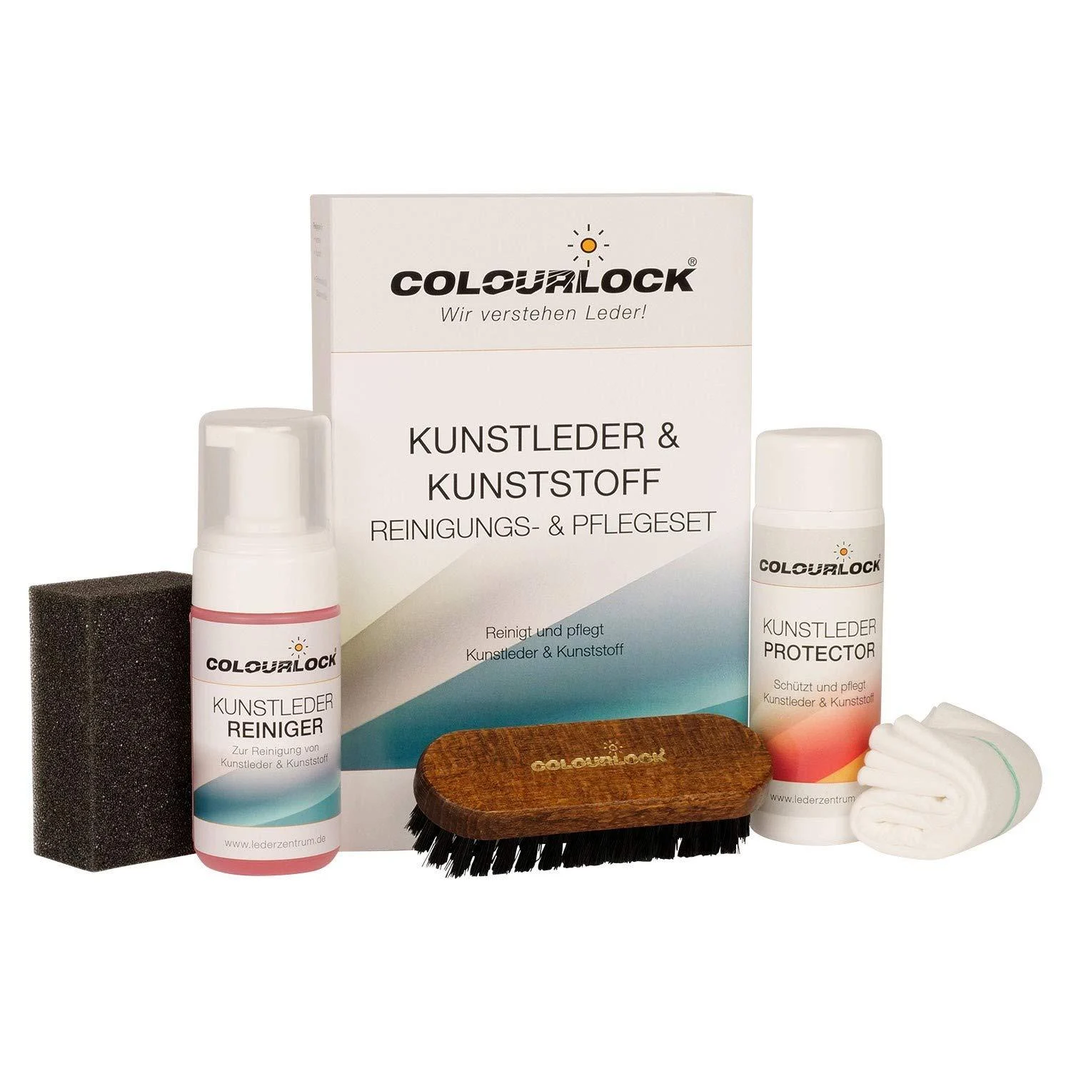 COLOURLOCK artificial leather care set with artificial leather protector 150ml and artificial leather cleaner 125 ml Set cleaner 125ml / protector 150ml