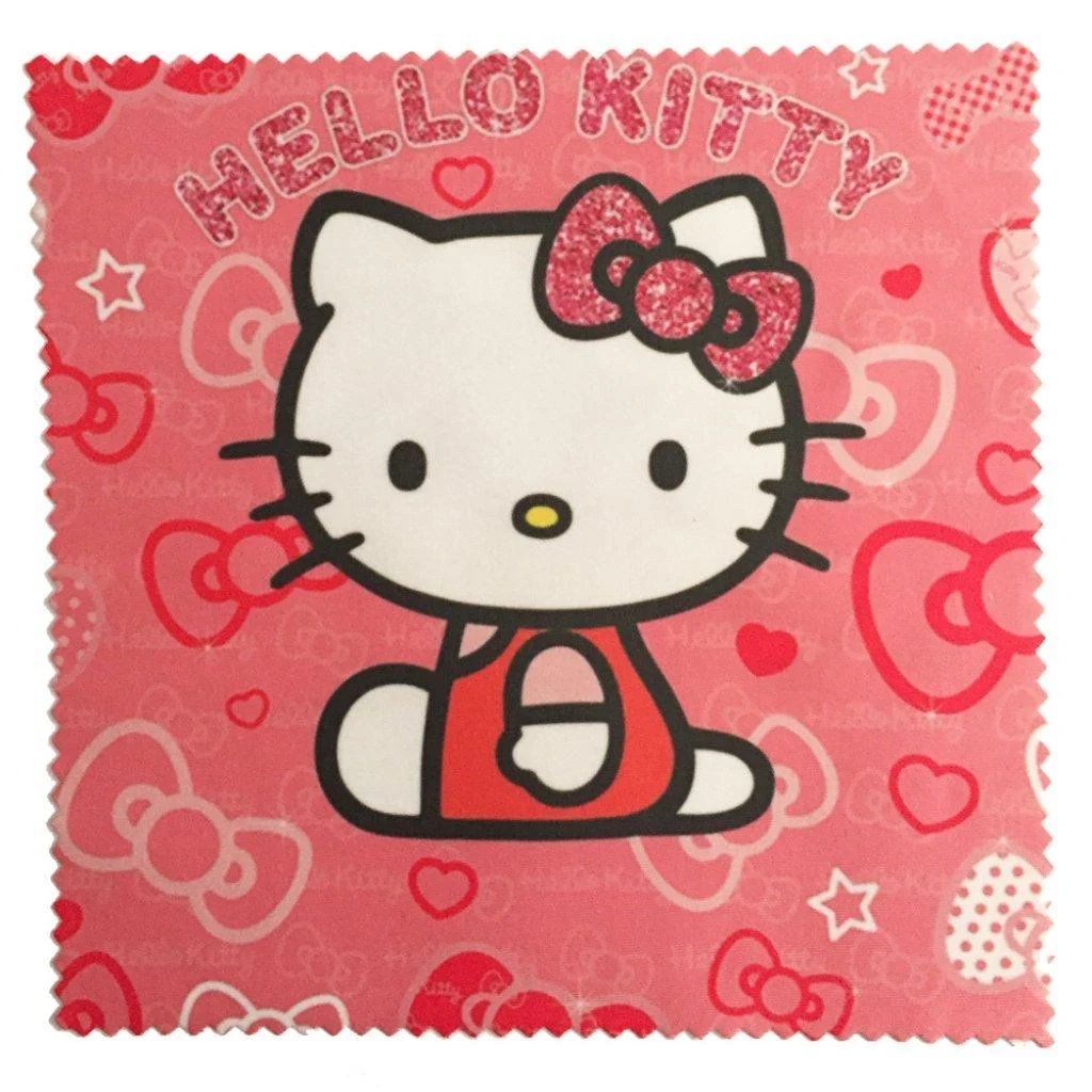 Microfibre cloth for cleaning glasses - Kitty motif | Glasses cleaning cloth