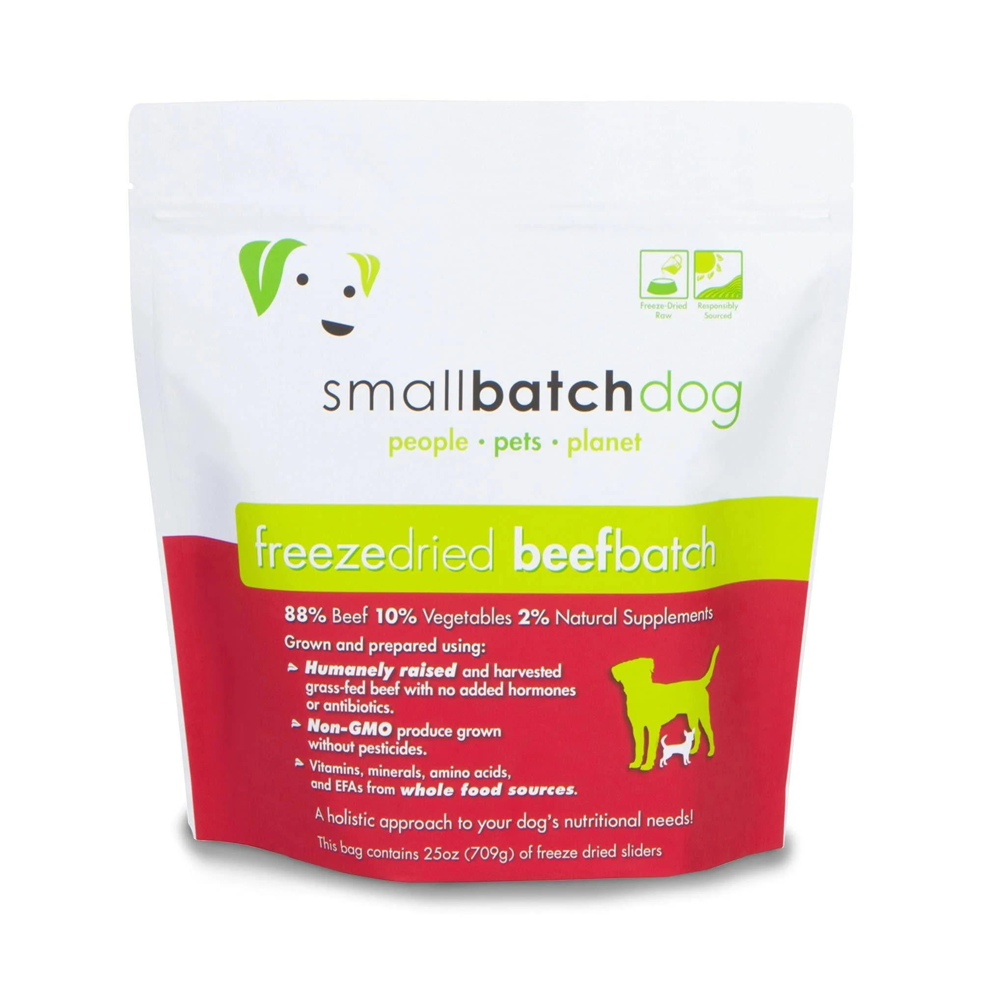 Smallbatch Pets, Beefbatch Sliders Freeze-Dried Dog Food 1.56 Pound (Pack of 1)