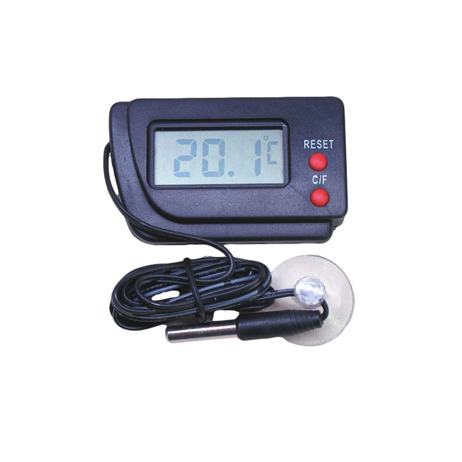 LCD Digital Thermometer + Remote Probe - Air or Water