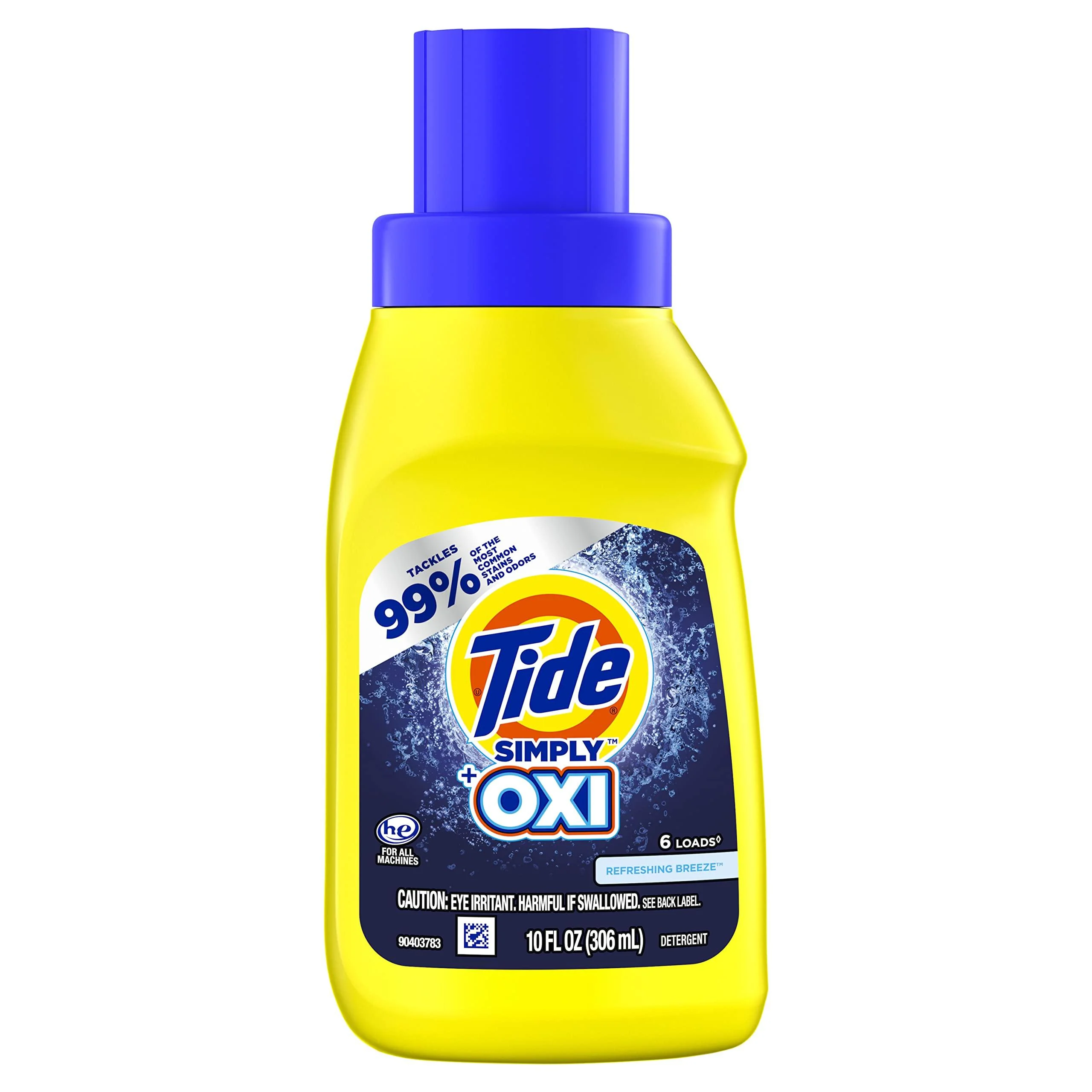 Tide Simply + Oxi Liquid Laundry Detergent Refreshing Breeze 6 loads 10 fl oz Pack of 12