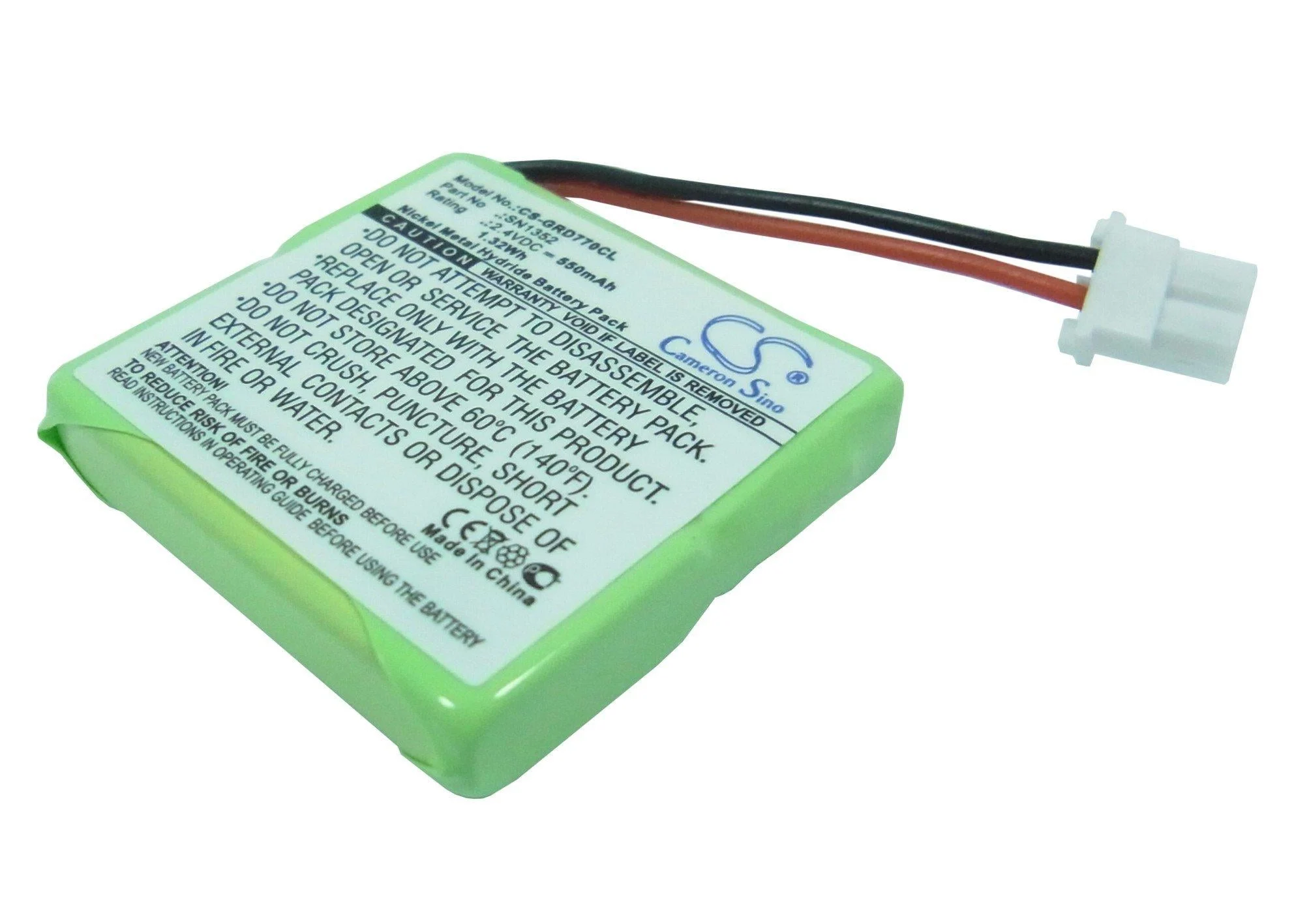 SN1352 Replacement Battery for Grundig D770A Battery (550mAh/2.4V) - Qigenia