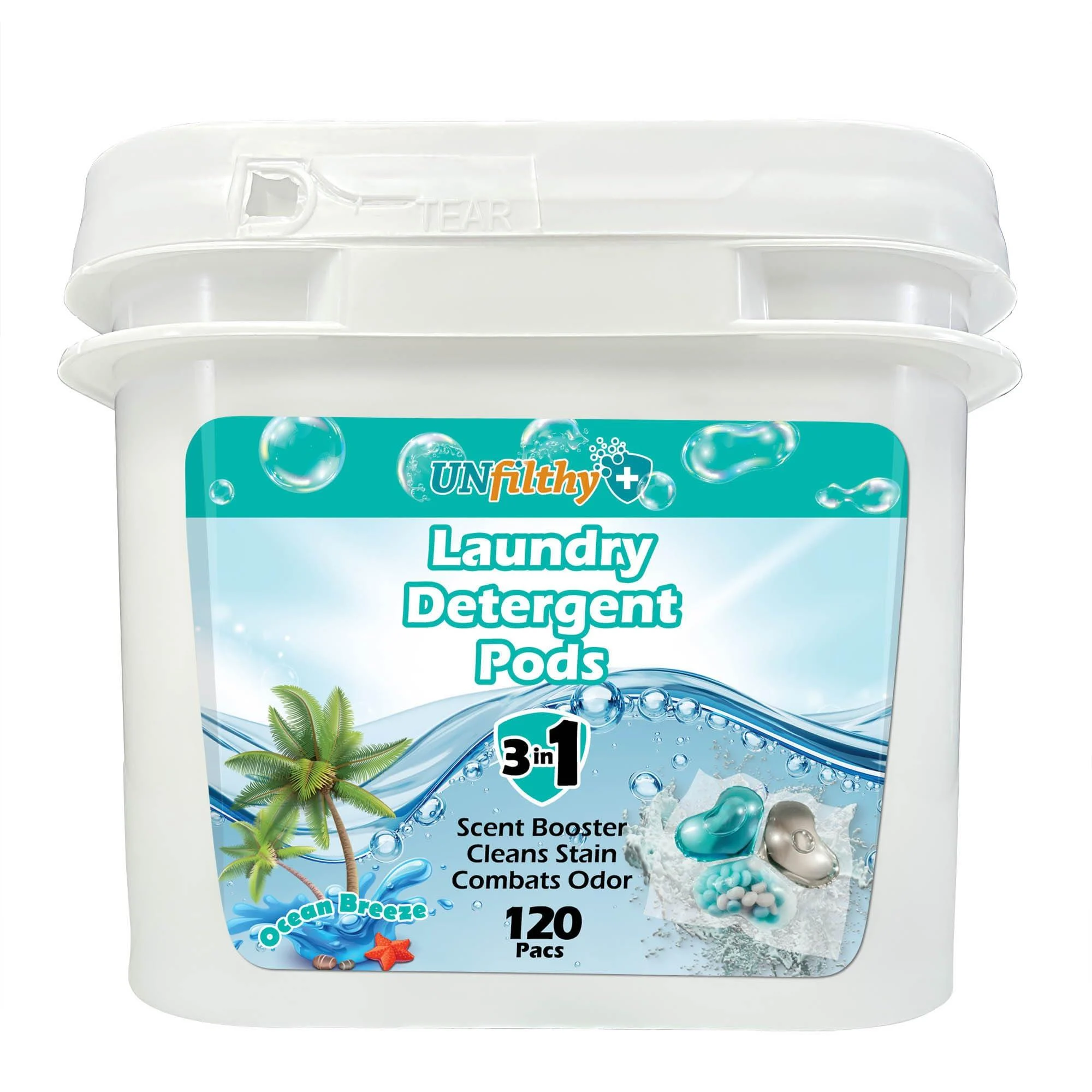 UNfilthy Concentrated Ocean Breeze Laundry Pacs (120) - Generic