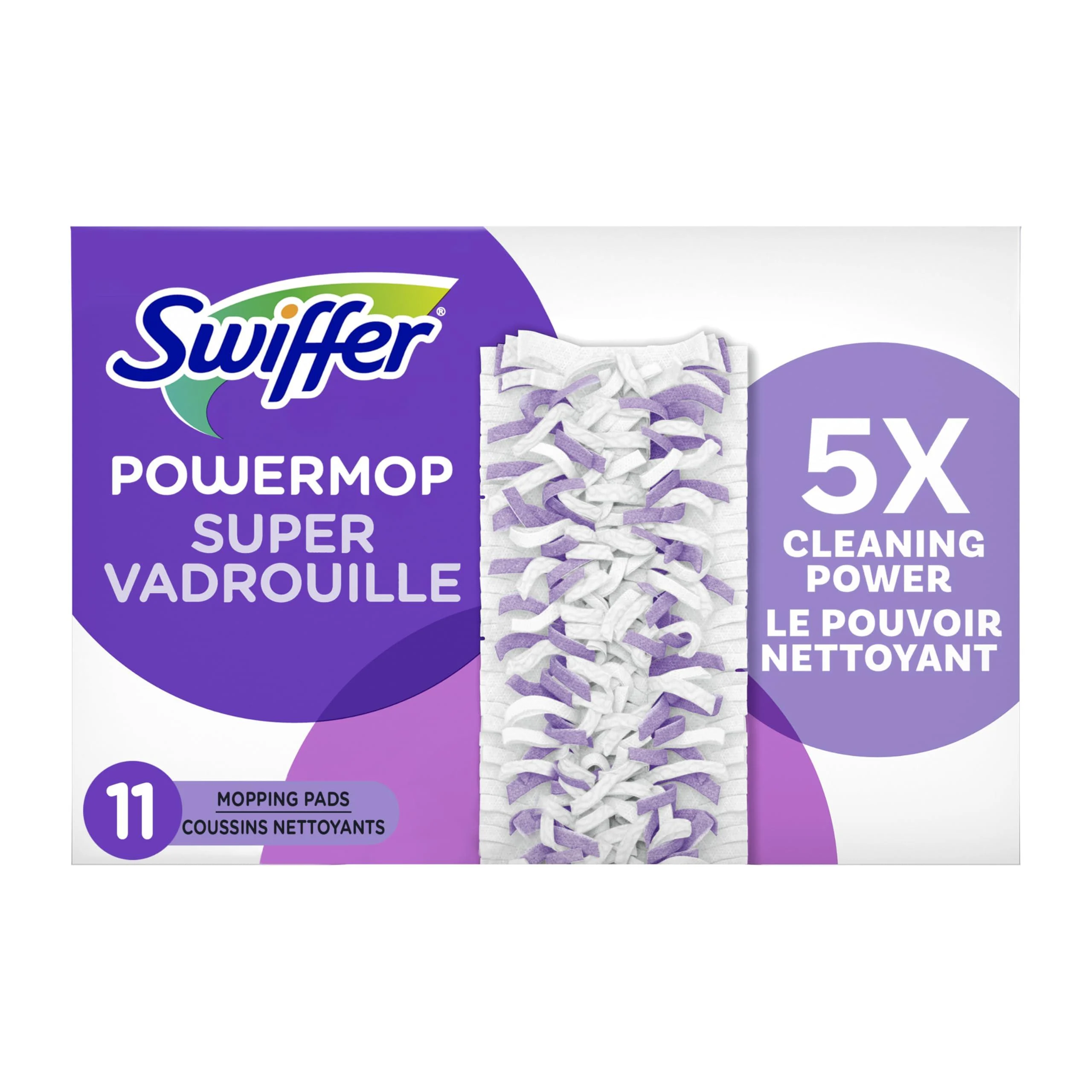 Swiffer PowerMop Multi-Surface Mopping Pad Refills for Floor Cleaning 11 Count