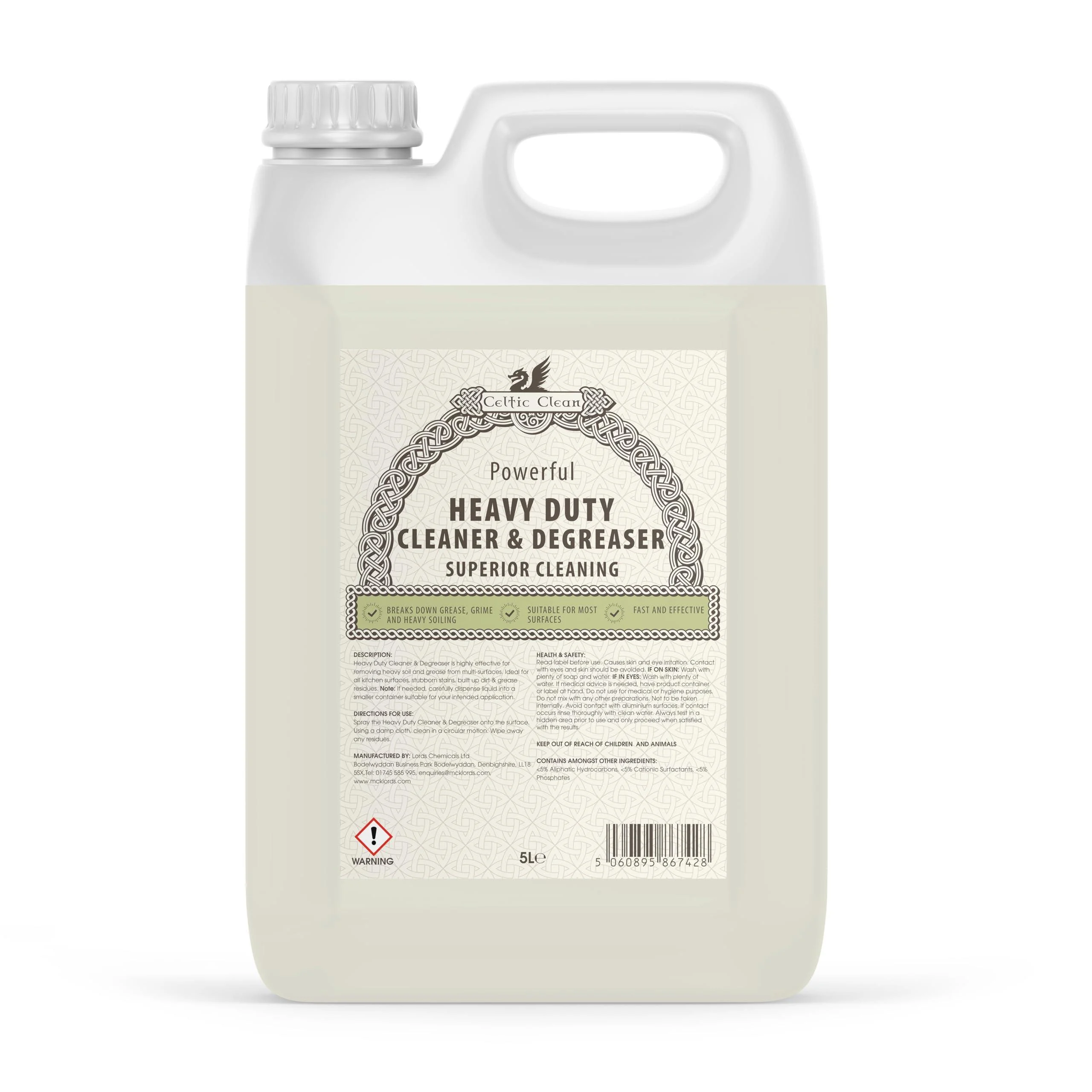 Celtic Clean - Heavy Duty Cleaner and Degreaser - 5 Litre