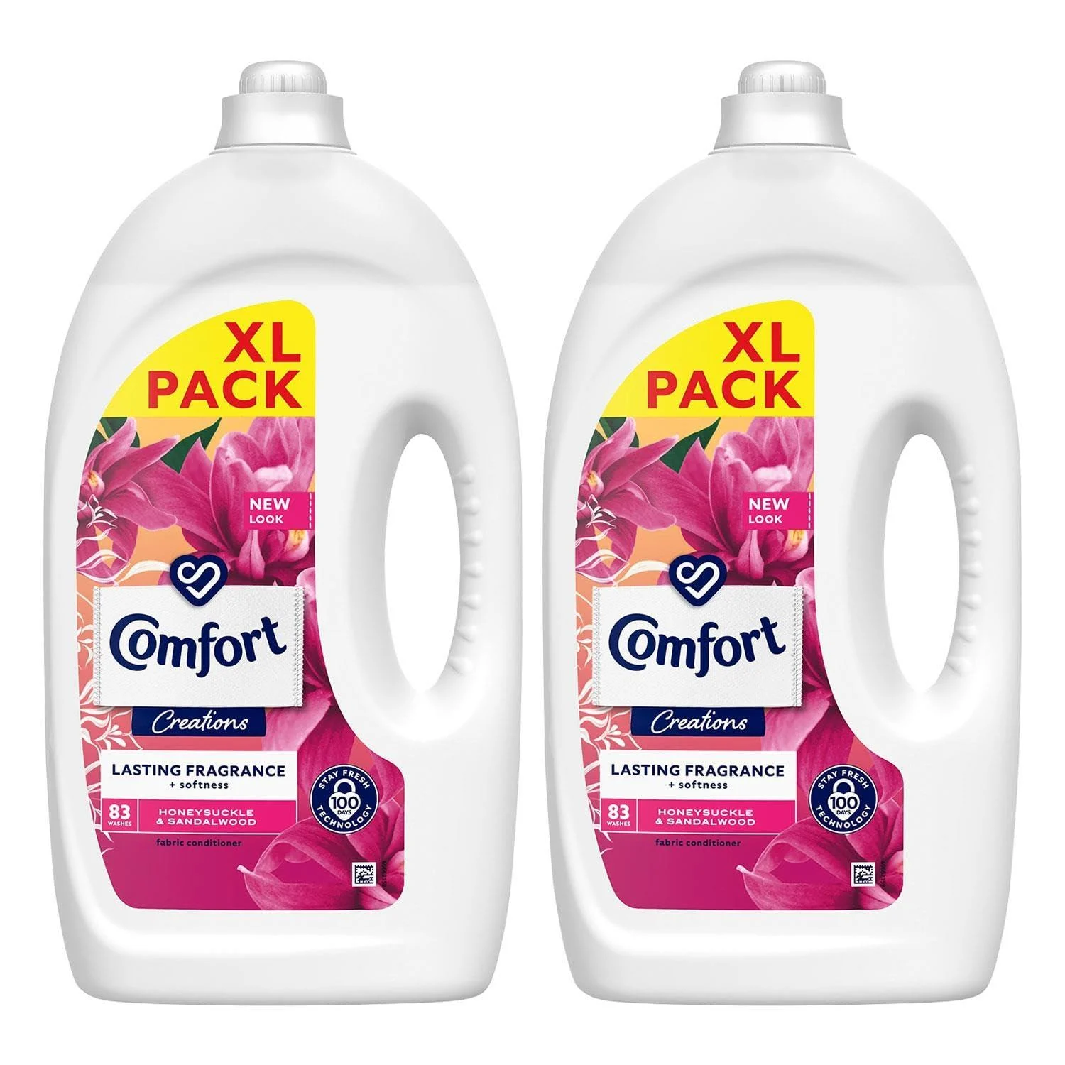 Comfort Creation Concentrated Fabric Conditioner with 100 Days of Long-Lasting Fragrance and Softness Intense Liquid Fabric Softener 83 Washes 2.49L (Honeysuckle & Sandalwood Buy 2)